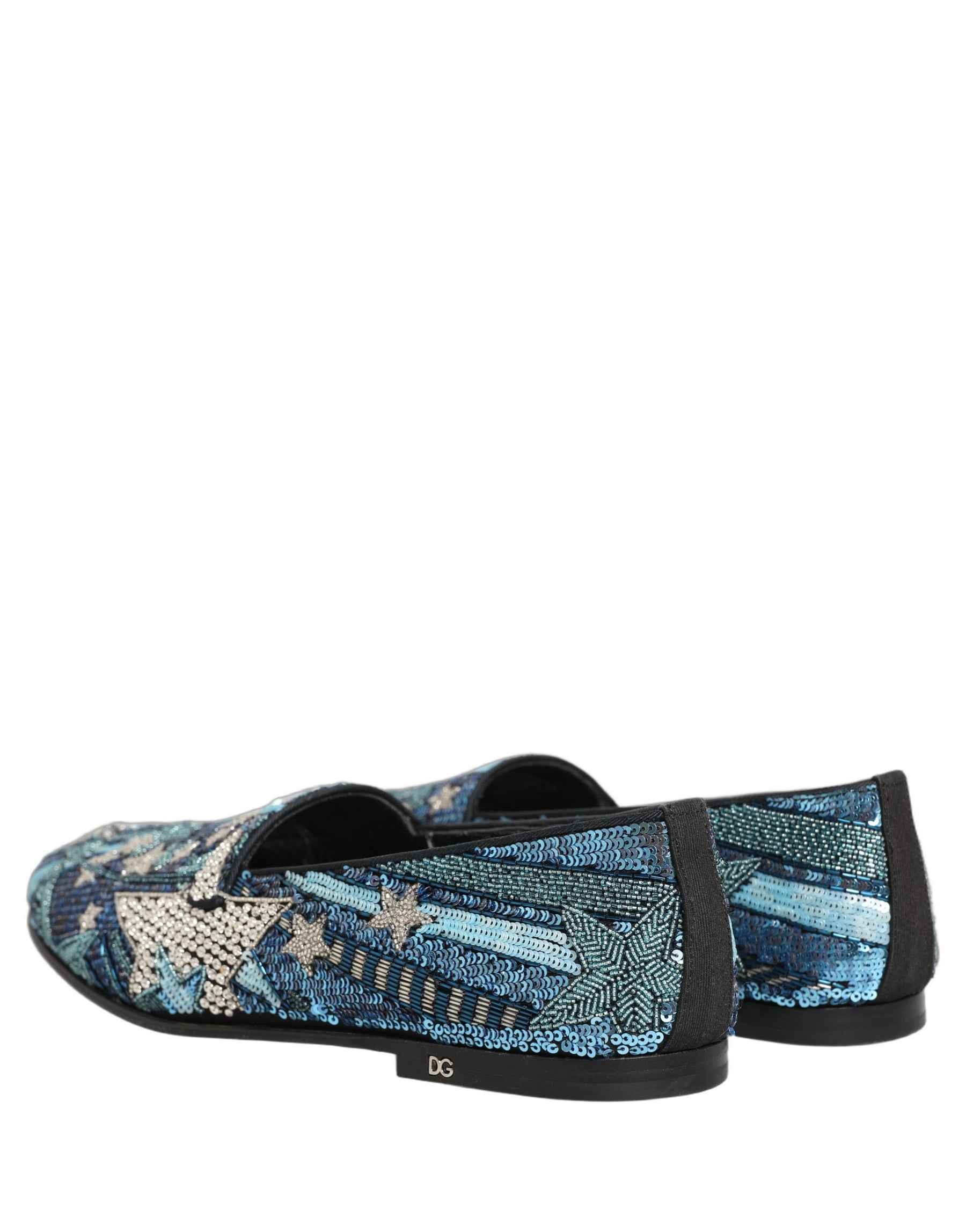 Dolce & Gabbana Multicolor Embroidered Sequin Loafers Shoes | Regal Royce