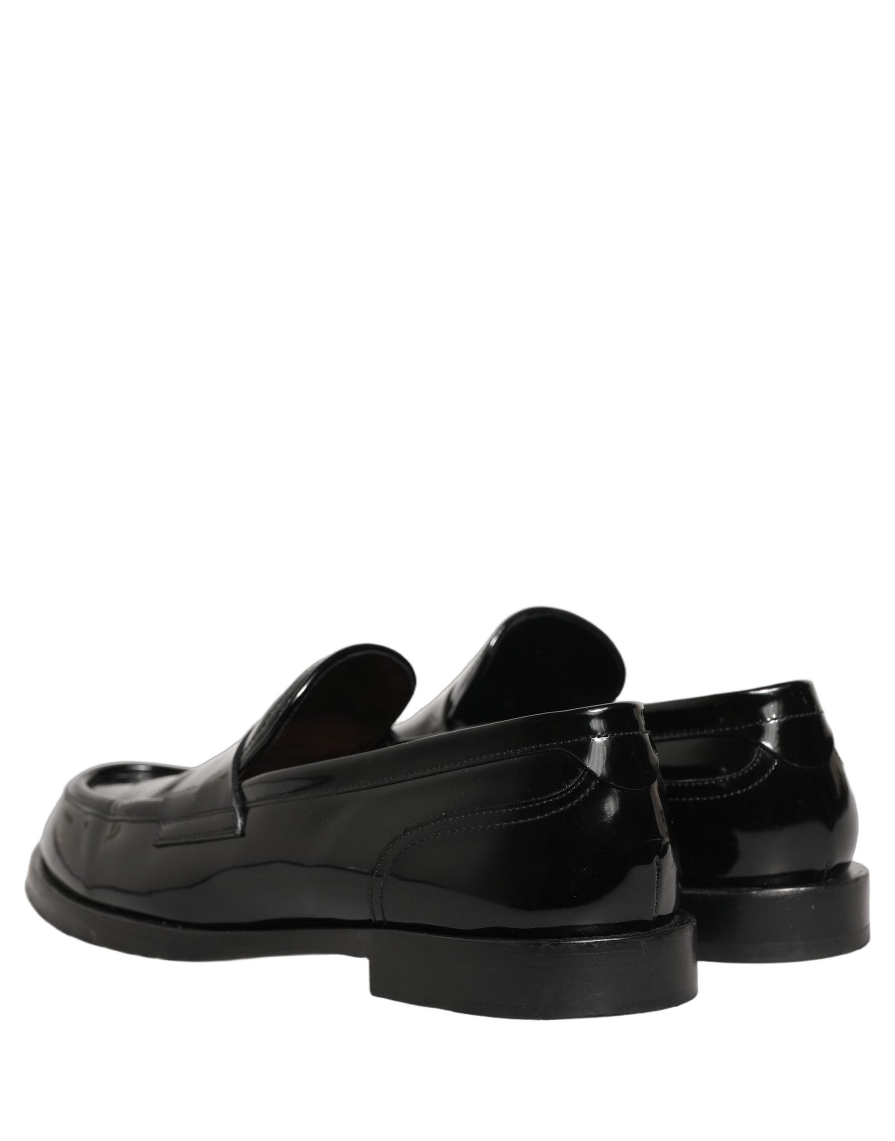 Dolce & Gabbana Black Leather Formal Men Dress Loafers Shoes | Regal Royce