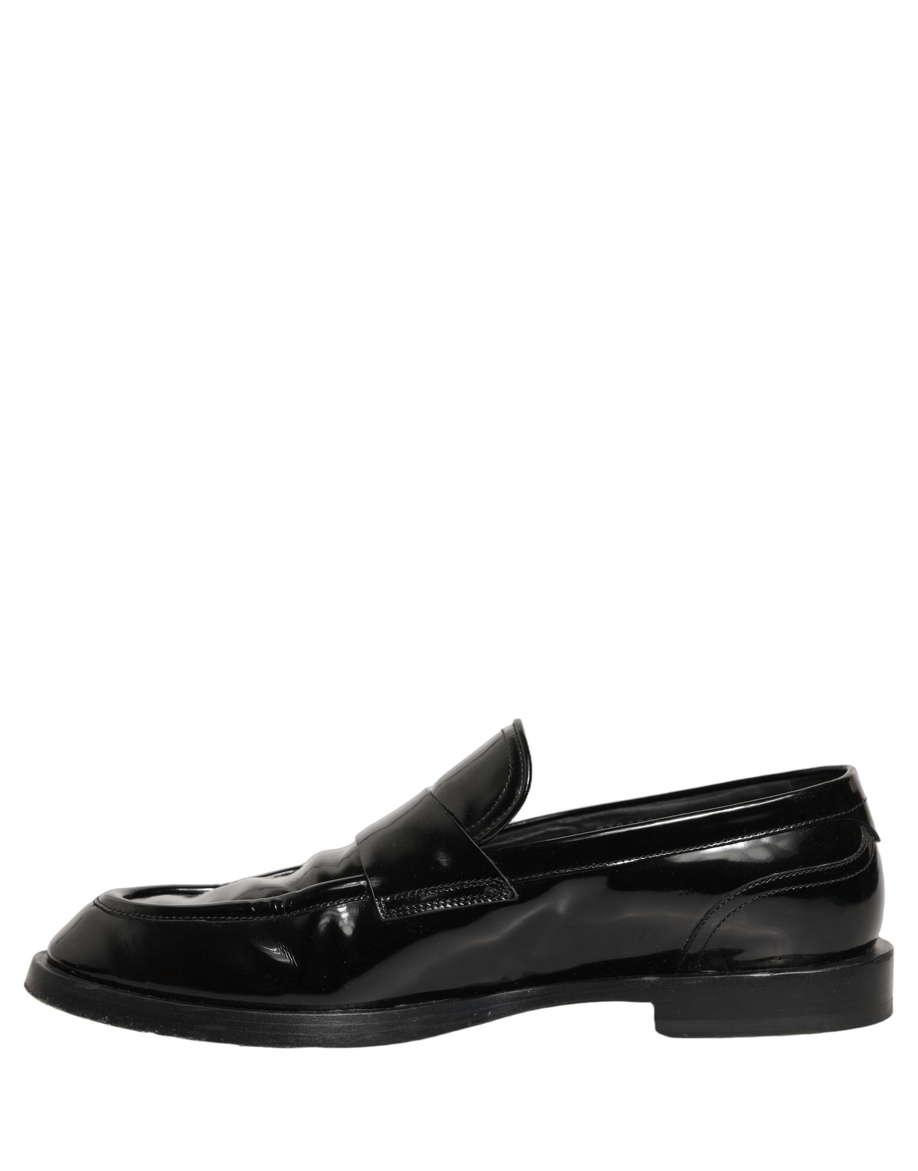 Dolce & Gabbana Black Leather Formal Men Dress Loafers Shoes | Regal Royce