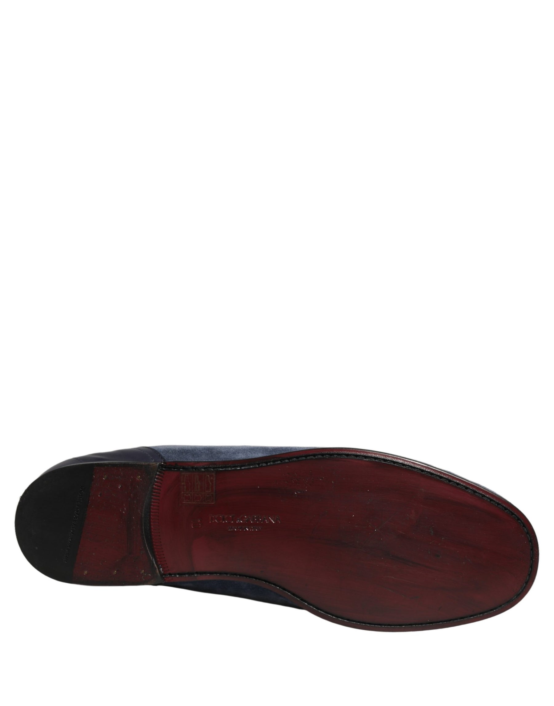 Dolce & Gabbana Blue Suede Leather Loafers Moccasins Shoes | Regal Royce