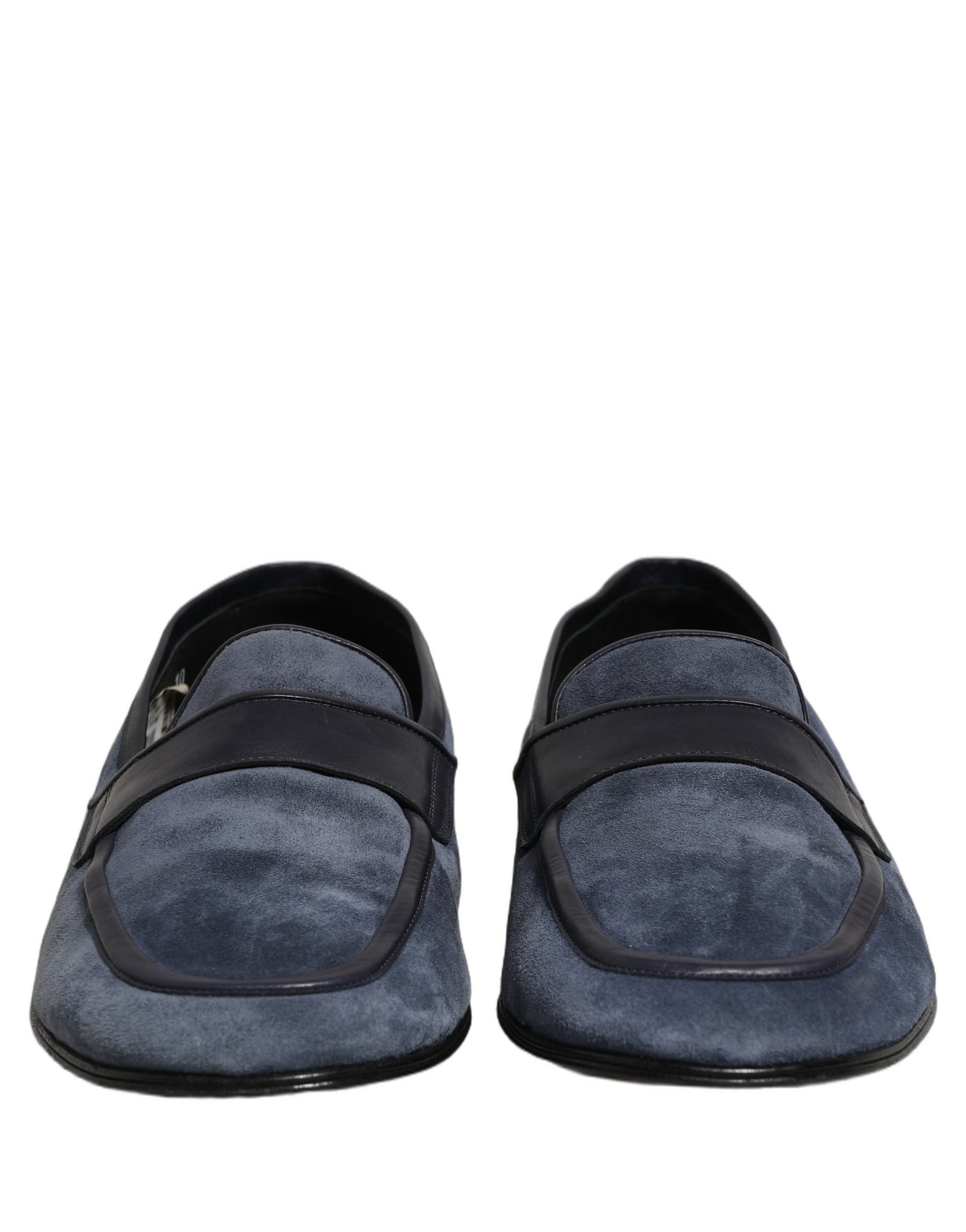 Dolce & Gabbana Blue Suede Leather Loafers Moccasins Shoes | Regal Royce