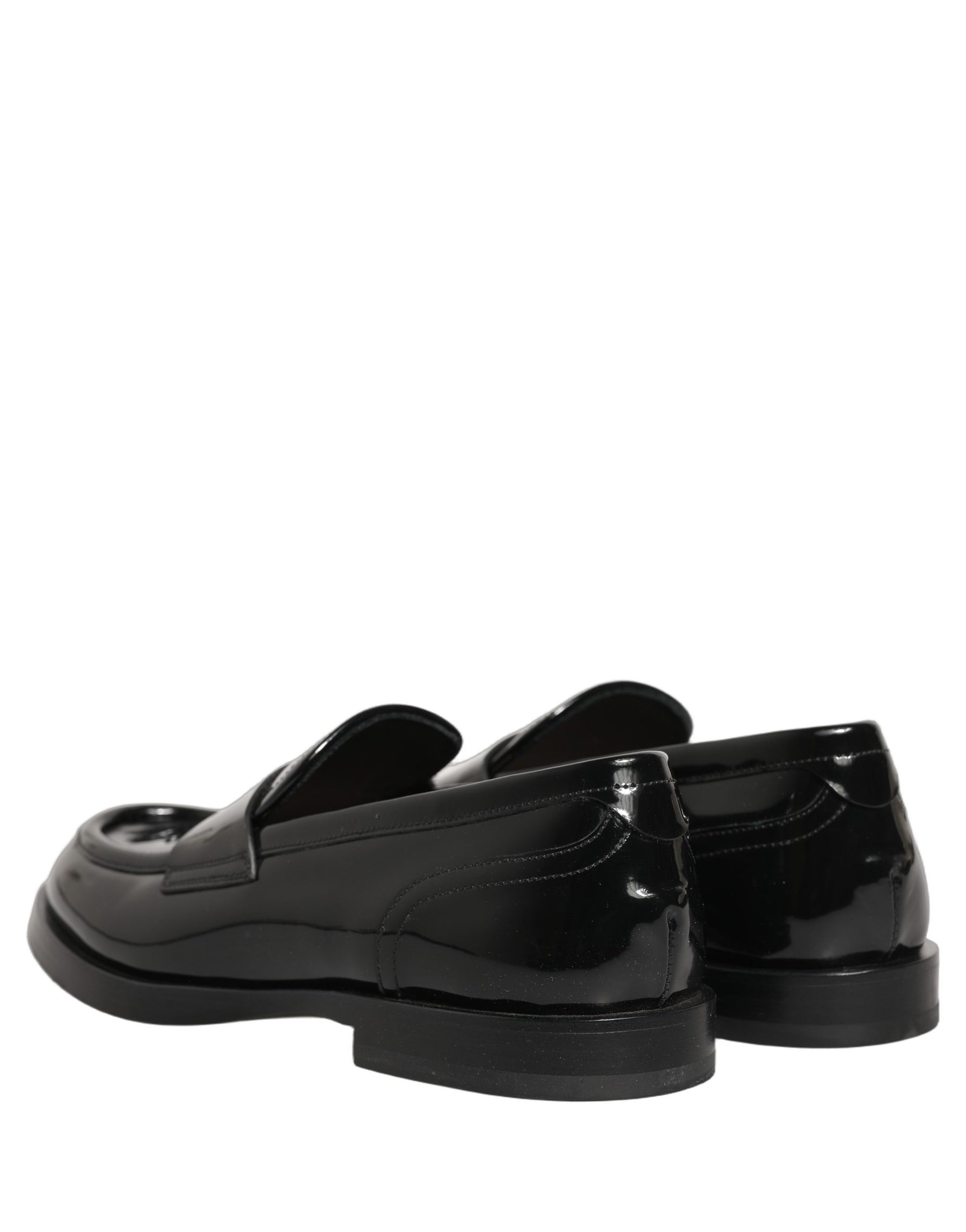 Dolce & Gabbana Black Leather Formal Men Dress Loafers Shoes | Regal Royce