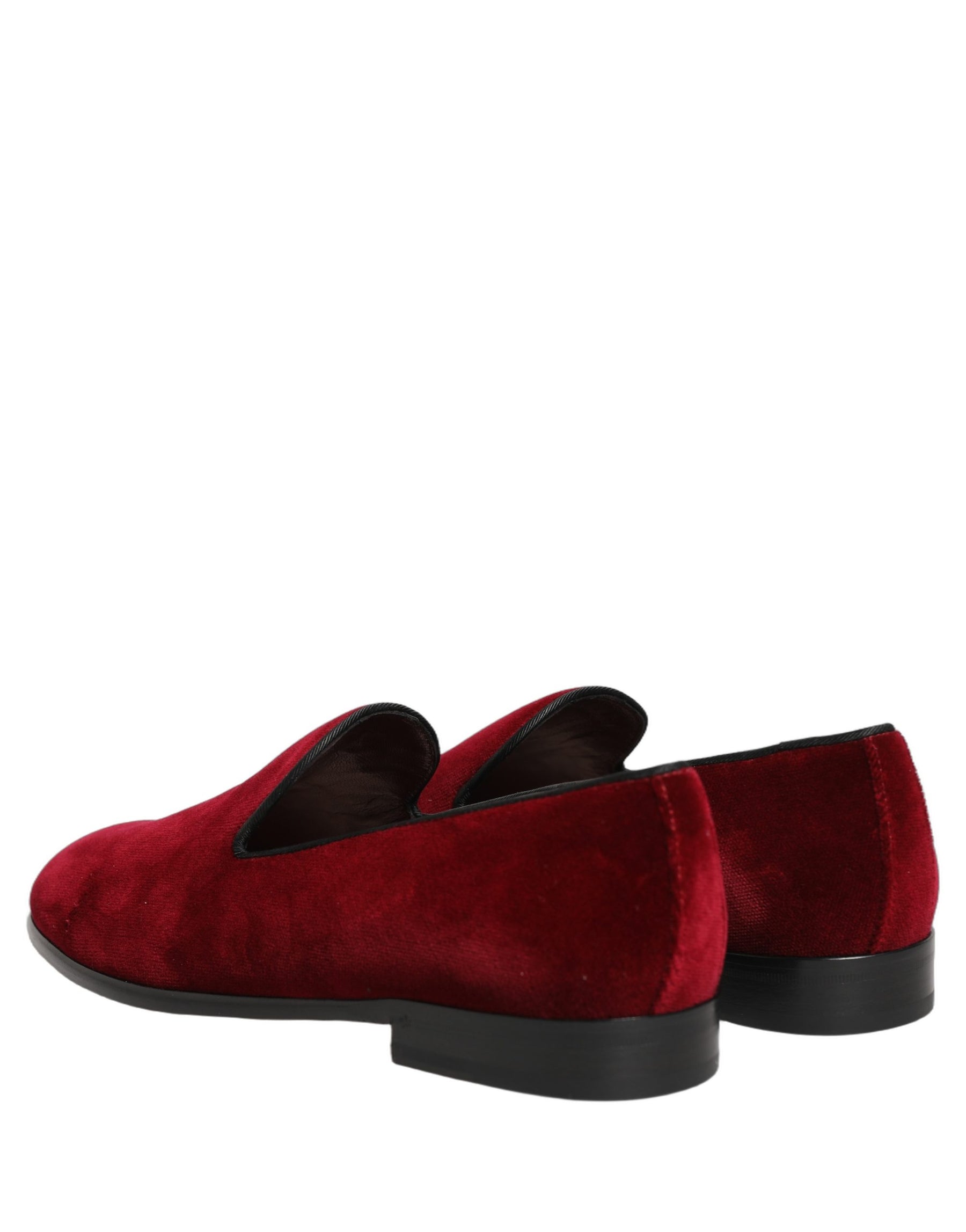 Dolce & Gabbana Maroon Velvet Slip On Dress Loafers Shoes | Regal Royce