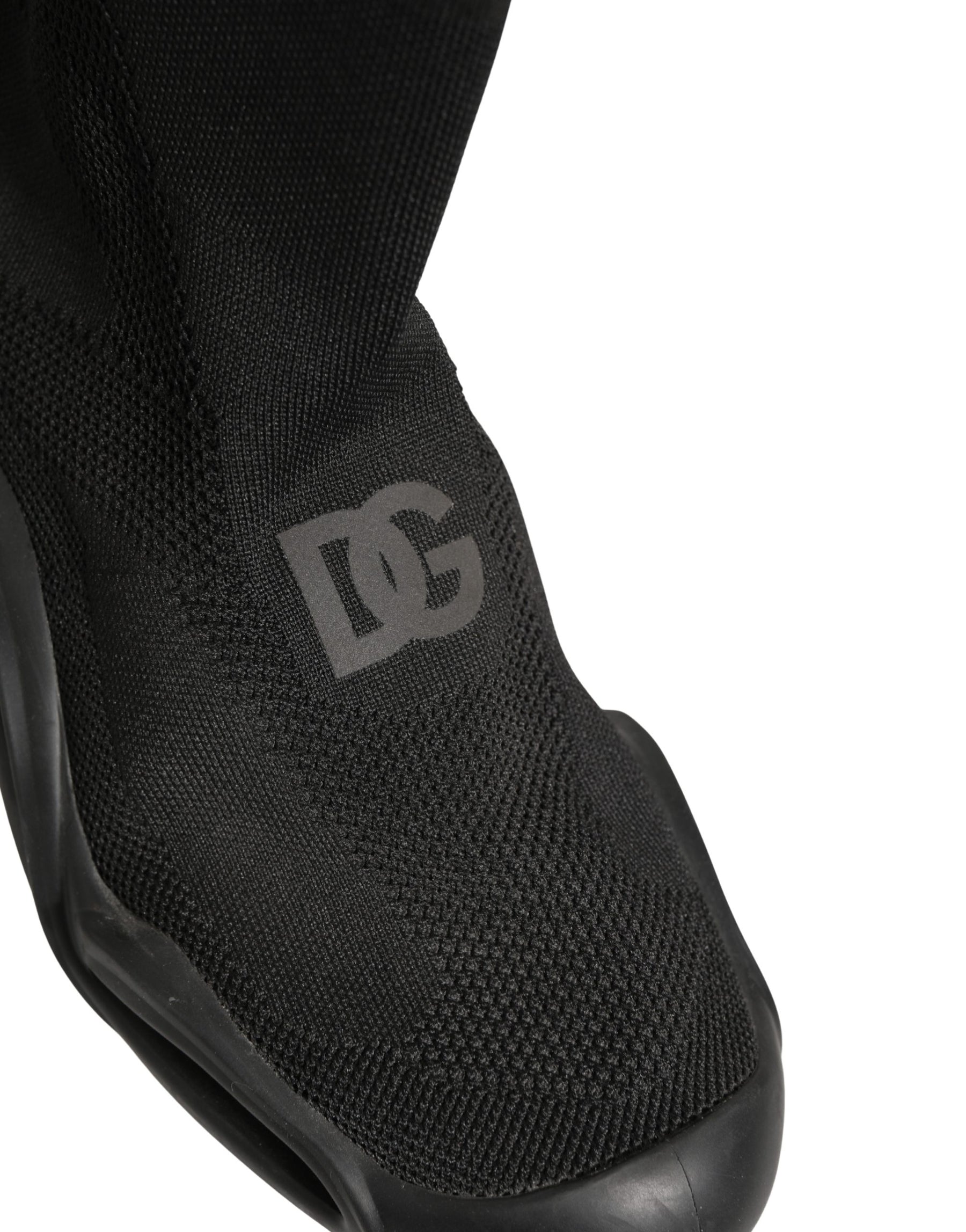 Dolce & Gabbana Black Slip On Wave Socks Men Sneakers Shoes | Regal Royce