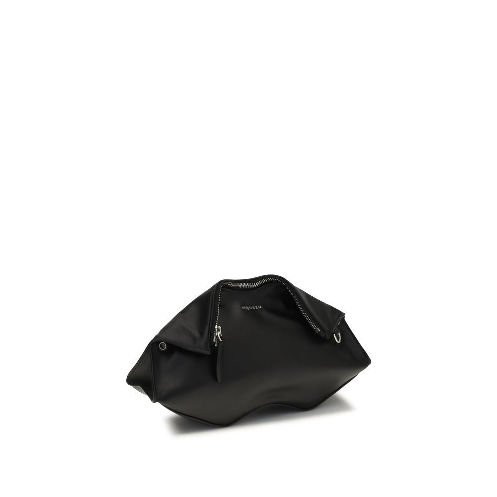 Alexander McQueen Black Calf Leather Bos Taurus Clutch Bag | Regal Royce