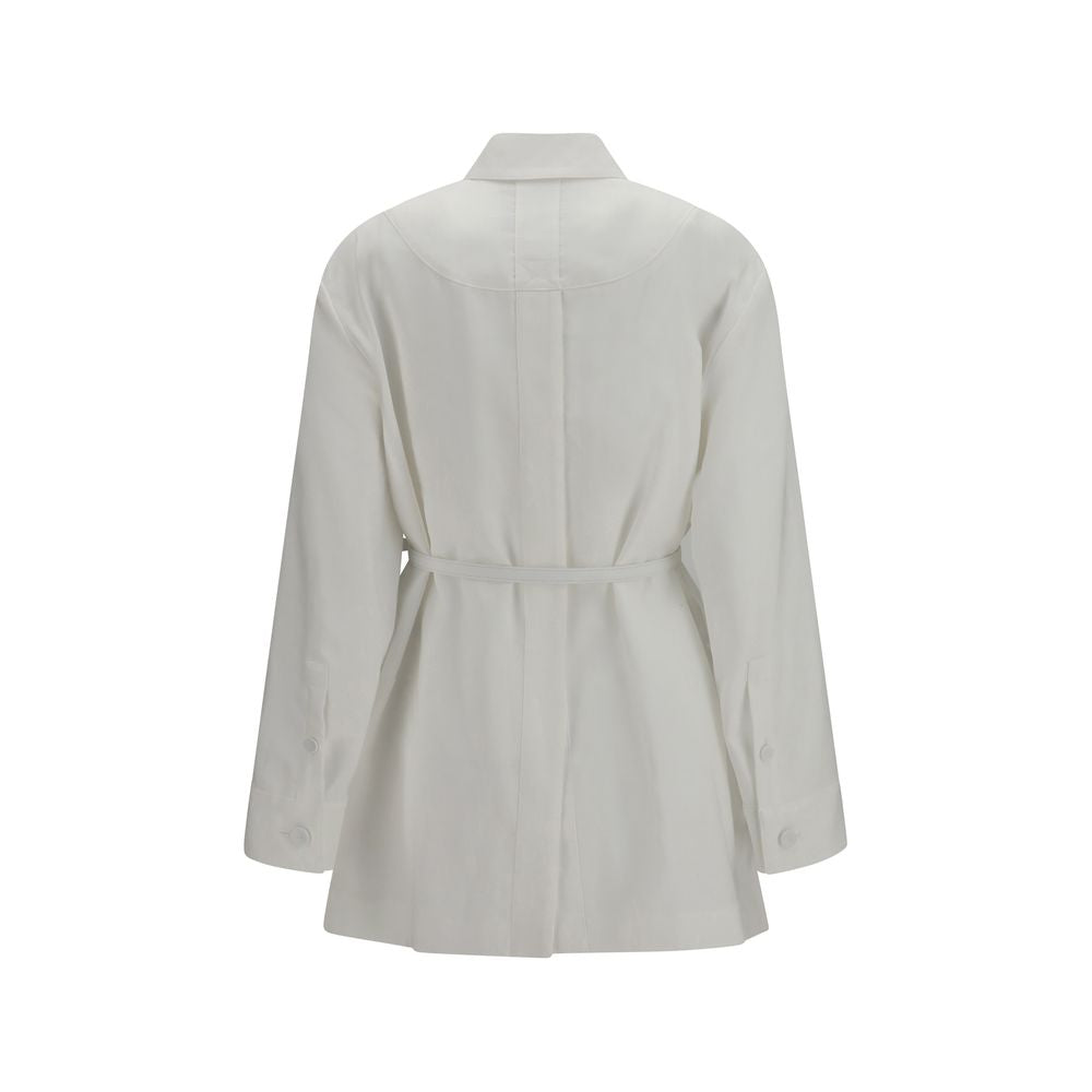 Fendi White Linen Full-Length Jacket | Regal Royce