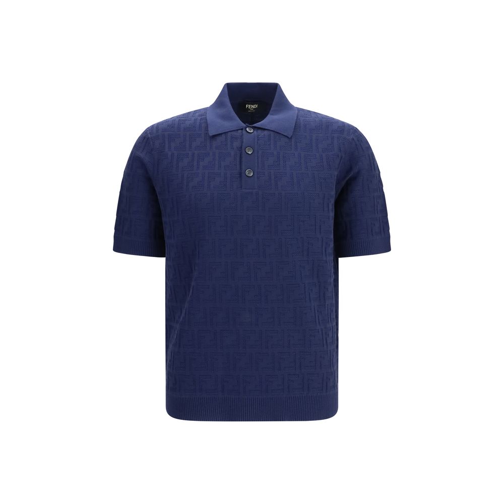 Fendi Blue Cotton Polo Shirt | Regal Royce