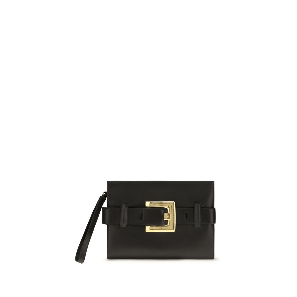 Balmain Black Lamb Ovis Aries Aries Clutch Bag | Regal Royce