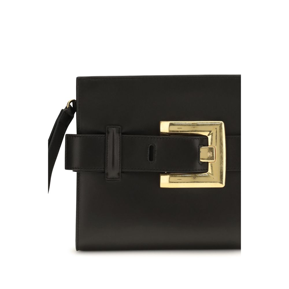 Balmain Black Lamb Ovis Aries Aries Clutch Bag | Regal Royce