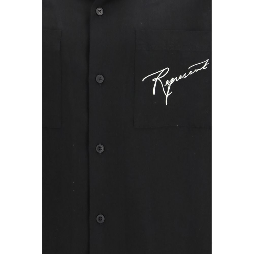 Represent Black Lyocell Pattern Shirt | Regal Royce