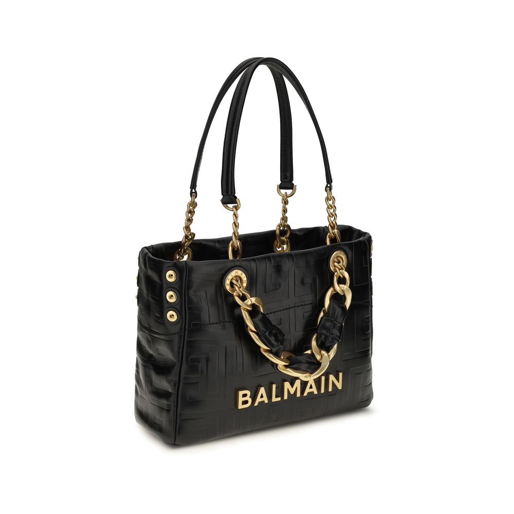 Balmain Black Calf Leather Bos Taurus Shoulder Bag | Regal Royce