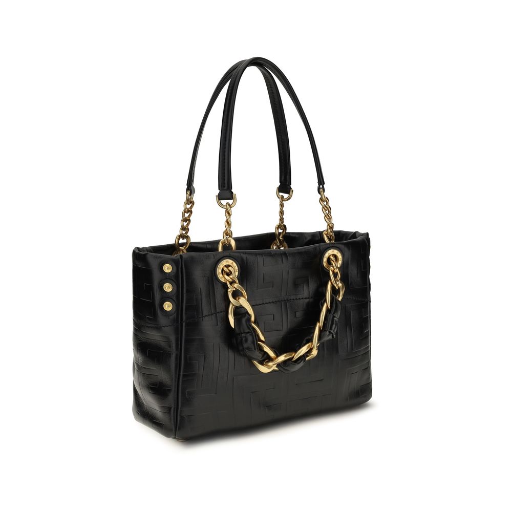 Balmain Black Calf Leather Bos Taurus Shoulder Bag | Regal Royce