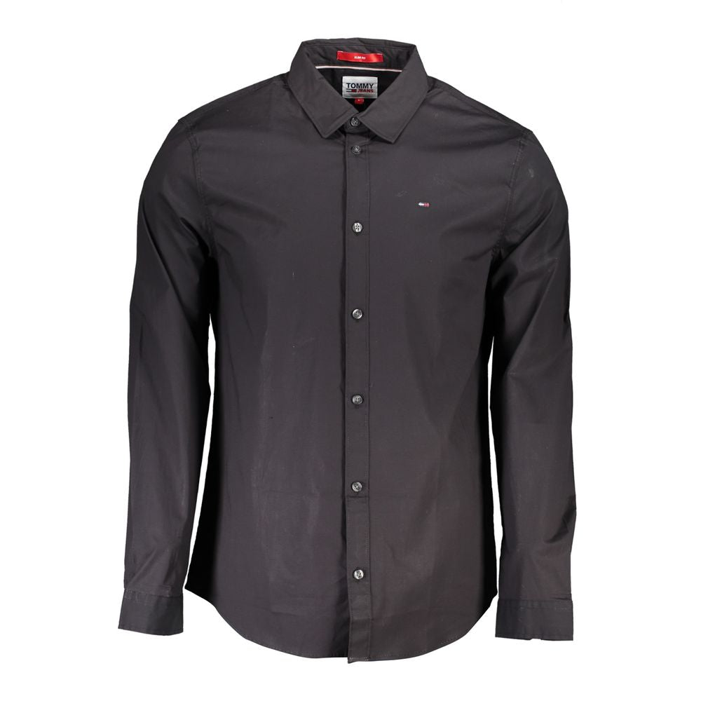 Tommy Hilfiger Black Cotton Men's Shirt | Regal Royce
