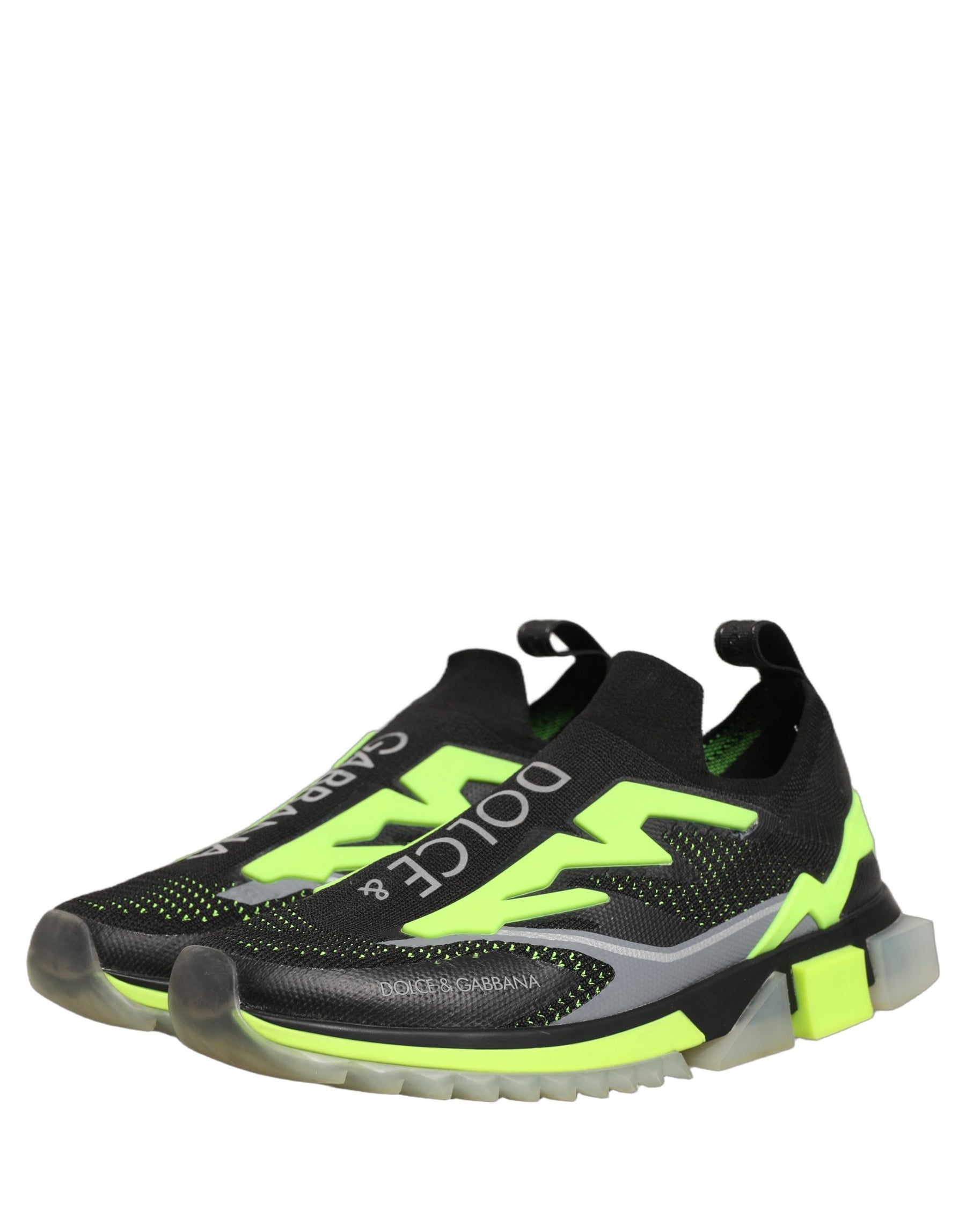 Dolce & Gabbana Black Green Sorrento Low Top Sneakers Shoes | Regal Royce