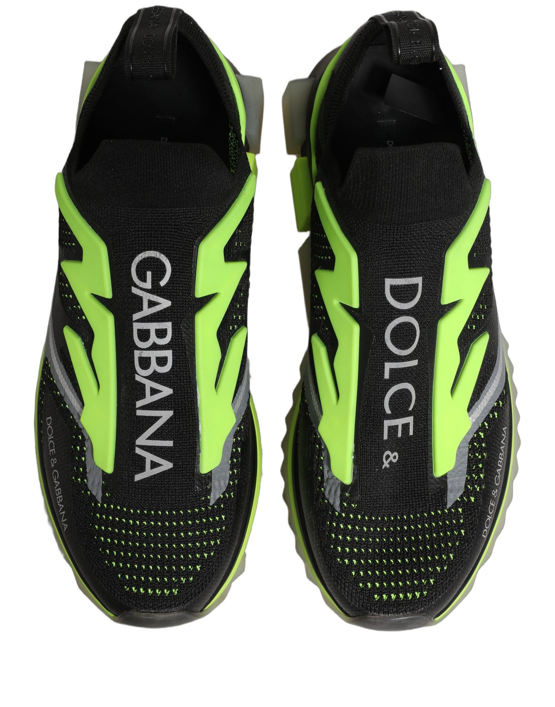Dolce & Gabbana Black Green Sorrento Low Top Sneakers Shoes | Regal Royce
