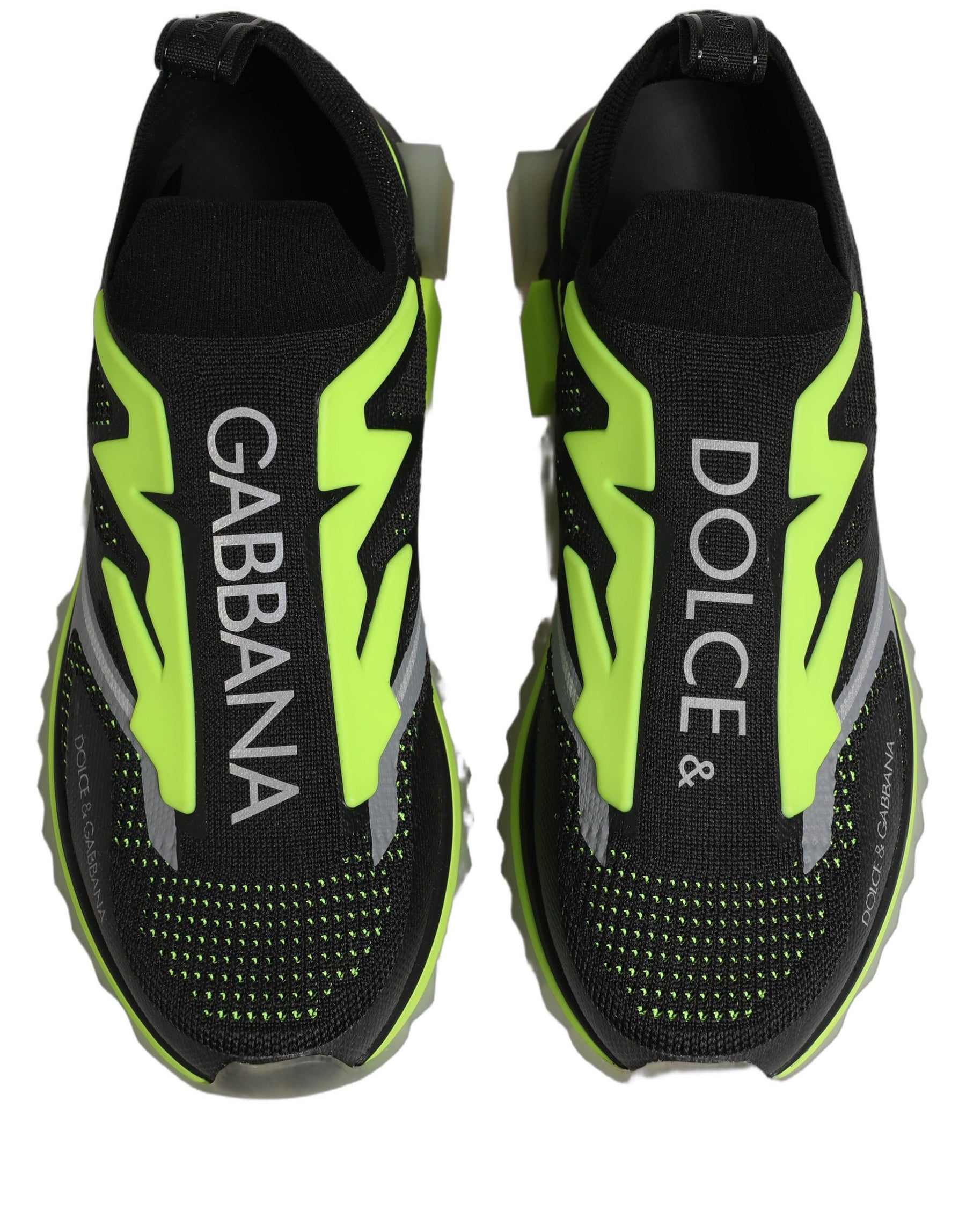Dolce & Gabbana Black Green Sorrento Low Top Sneakers Shoes | Regal Royce