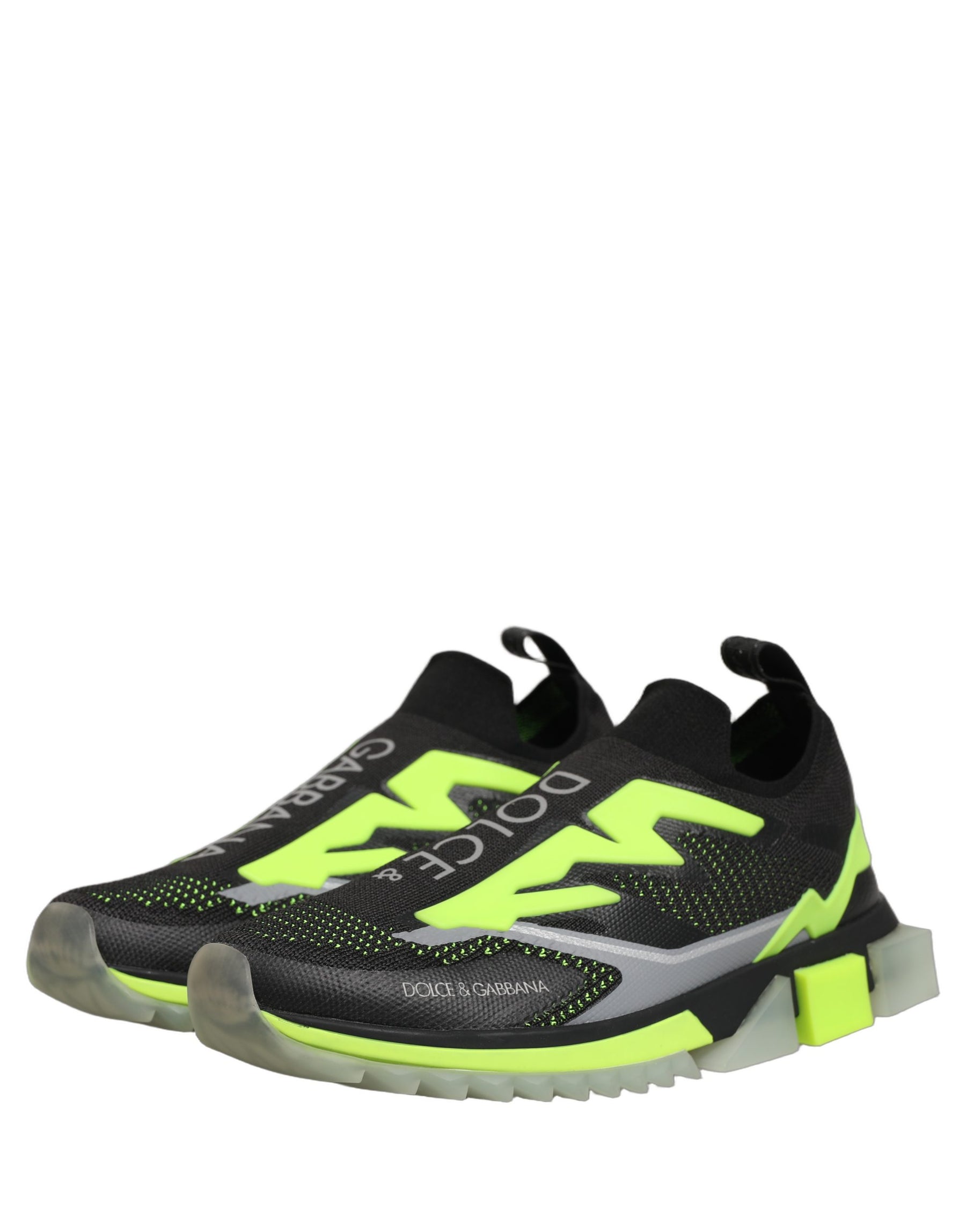 Dolce & Gabbana Black Green Sorrento Low Top Sneakers Shoes | Regal Royce