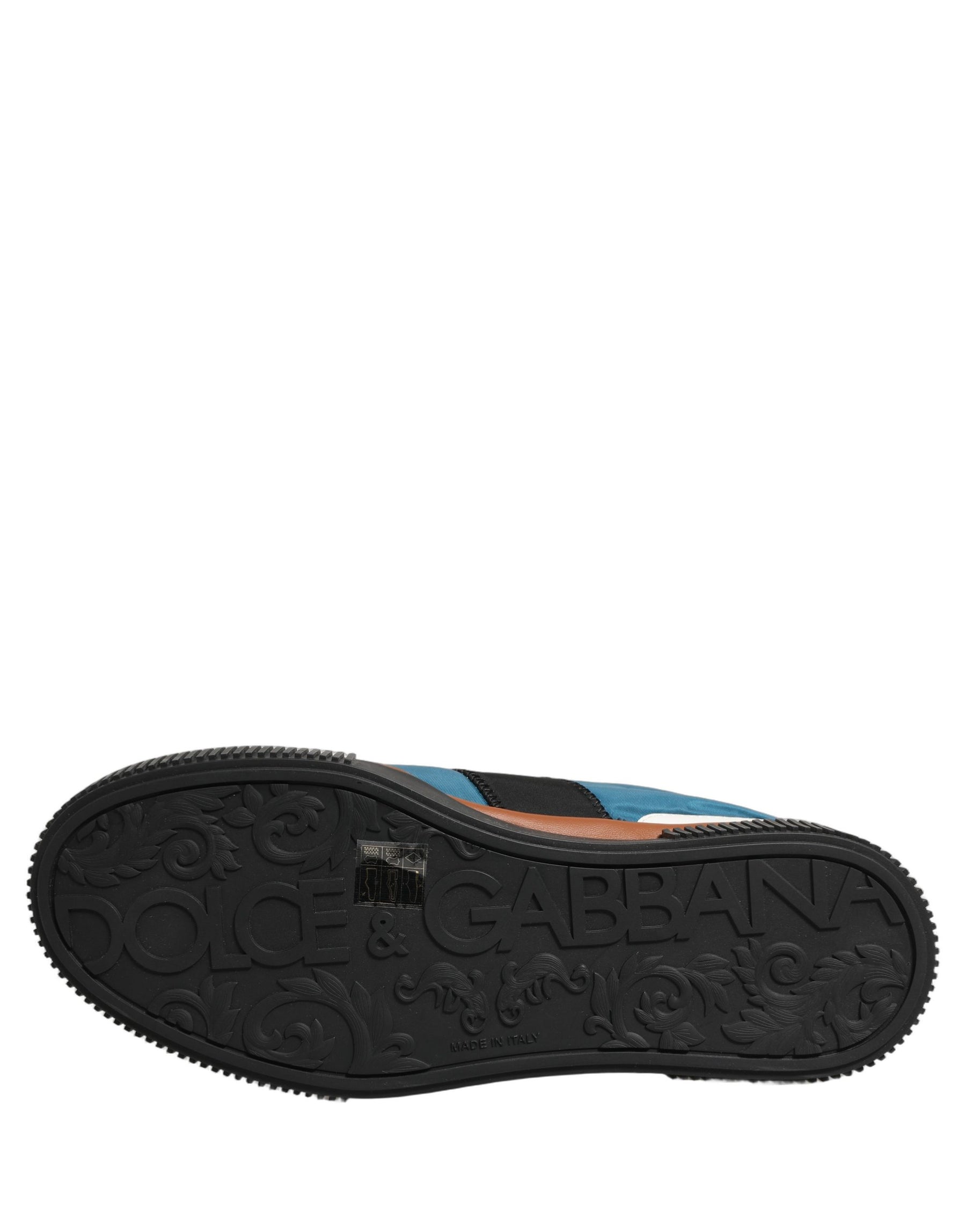 Dolce & Gabbana Multicolor Leather MIAMI Low Top Men Sneakers Shoes | Regal Royce