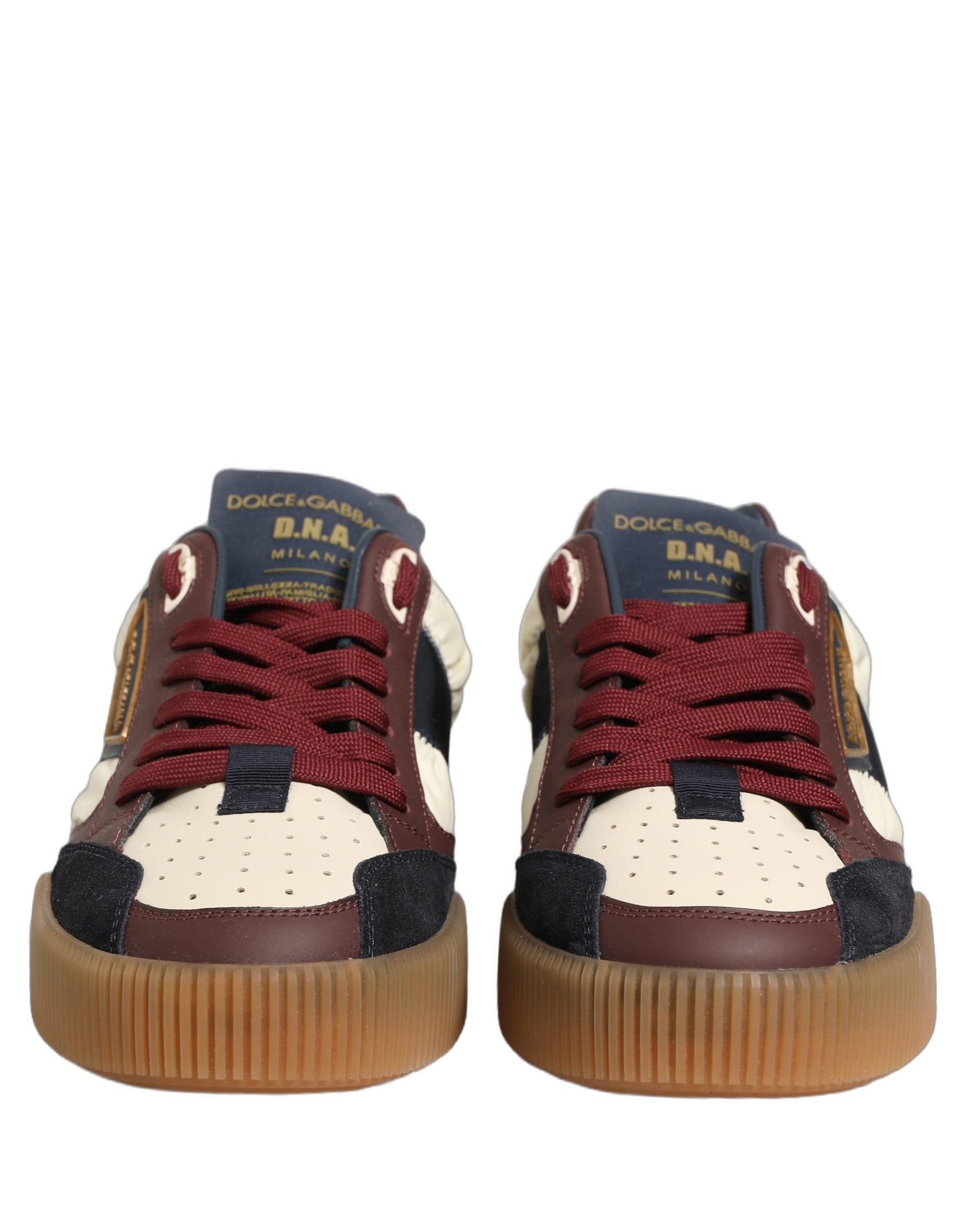 Dolce & Gabbana Multicolor Leather MIAMI Low Top Men Sneakers Shoes | Regal Royce