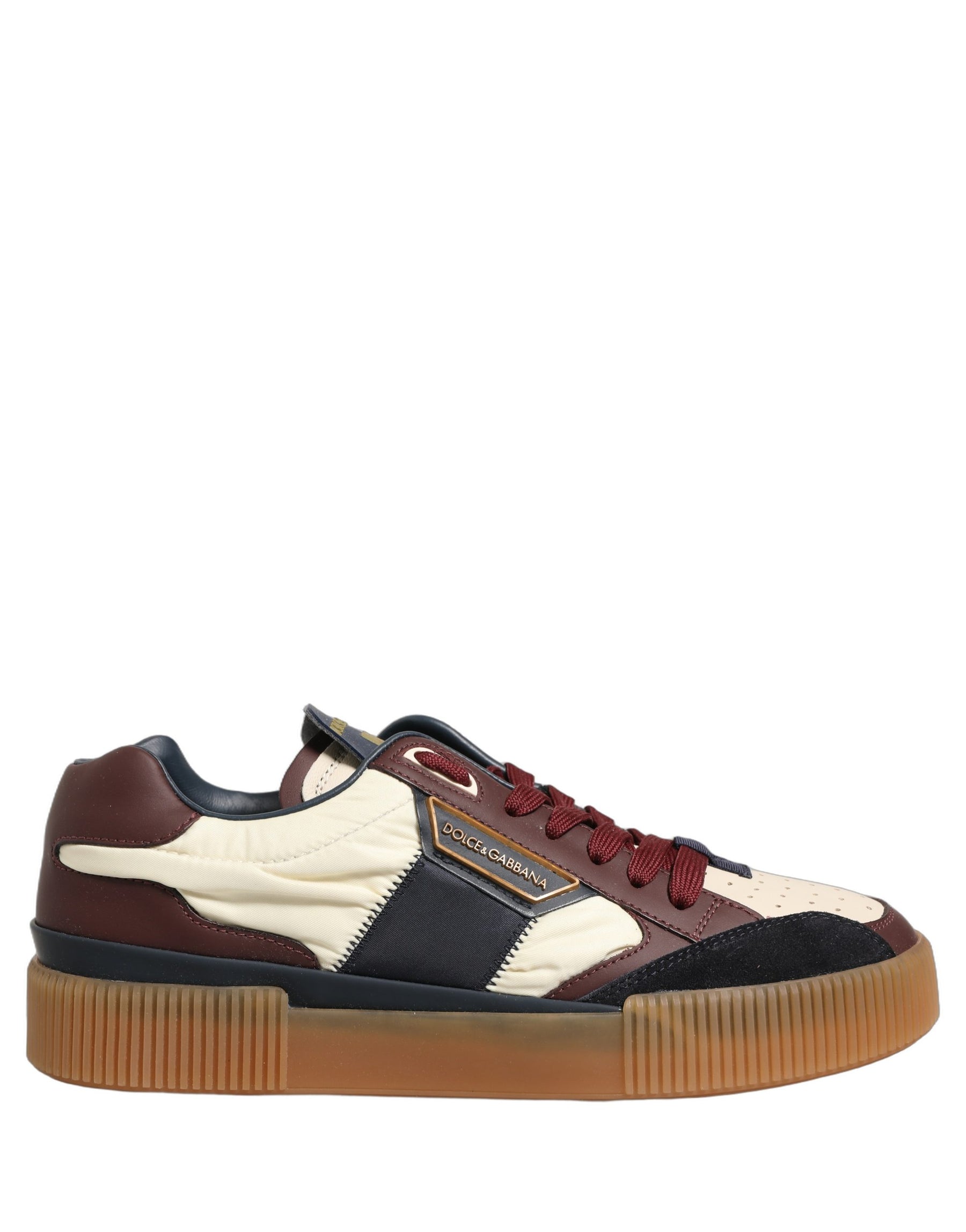 Dolce & Gabbana Multicolor Leather MIAMI Low Top Men Sneakers Shoes | Regal Royce