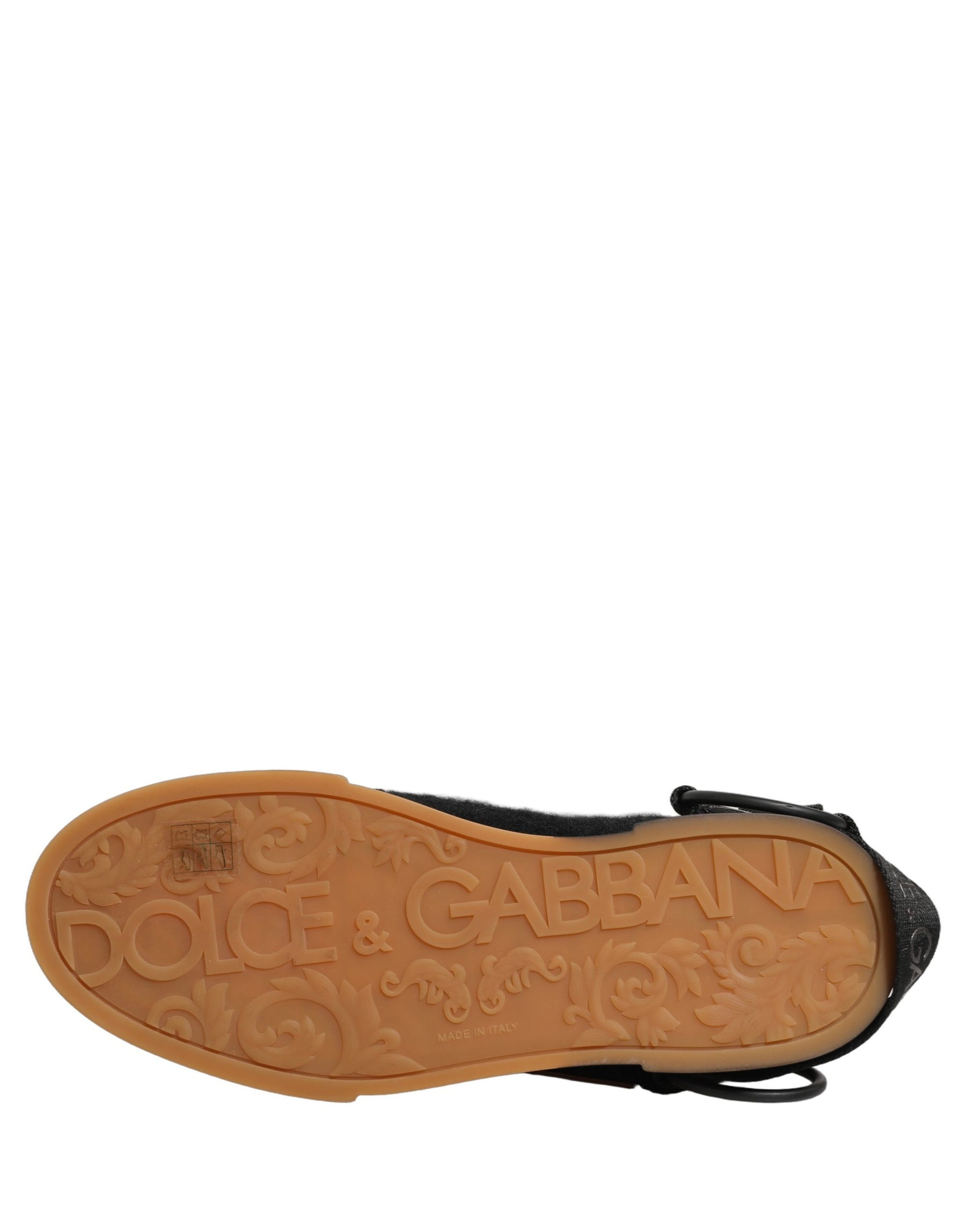 Dolce & Gabbana Black Leather Low Trainers Men Sneakers Shoes | Regal Royce