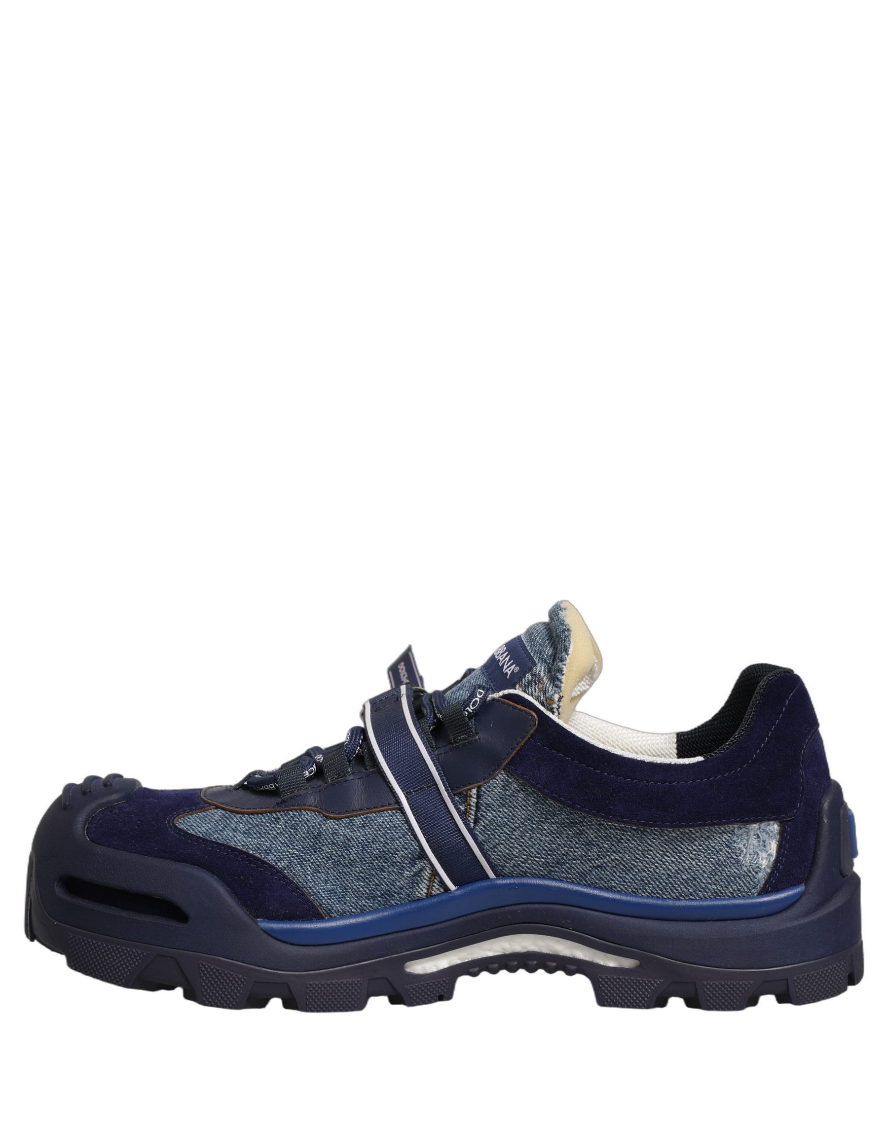 Dolce & Gabbana Blue Airmaster Panelled Low Top Denim Sneakers Shoes | Regal Royce