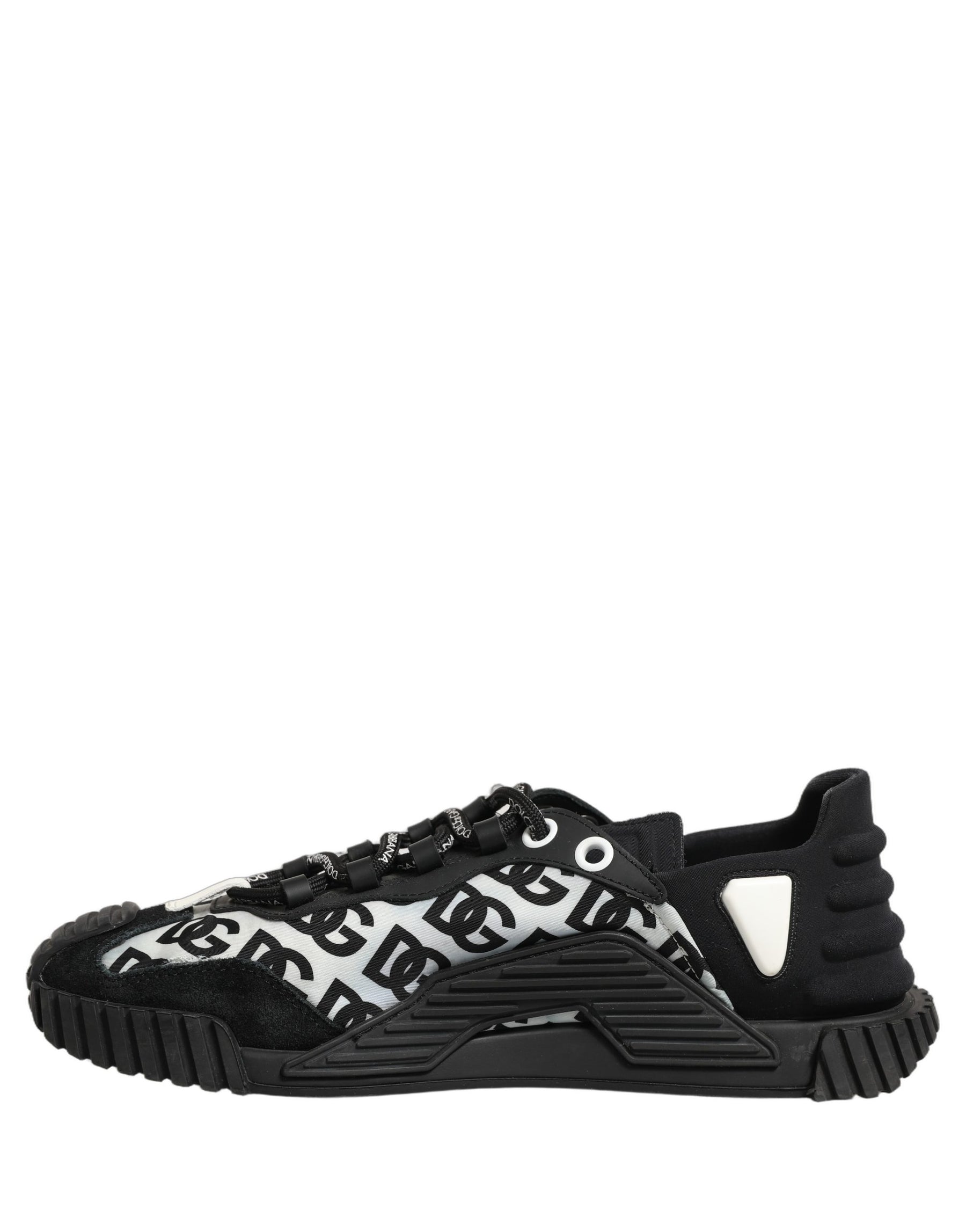 Dolce & Gabbana Black Logo Lace Up Low Top NS1 Men Sneakers Shoes | Regal Royce