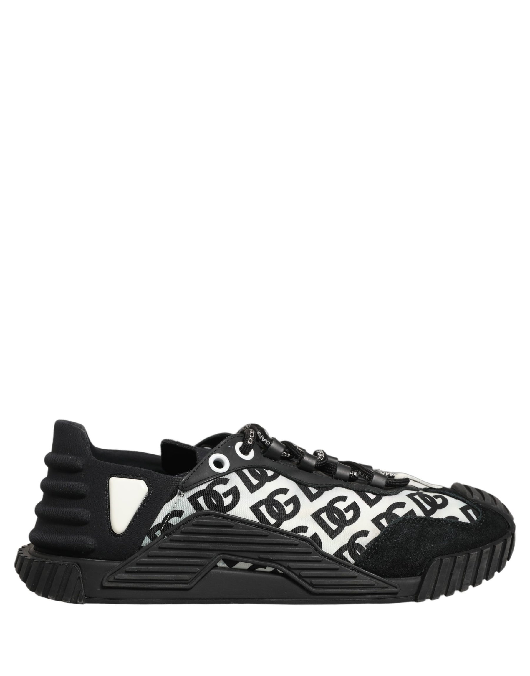Dolce & Gabbana Black Logo Lace Up Low Top NS1 Men Sneakers Shoes | Regal Royce
