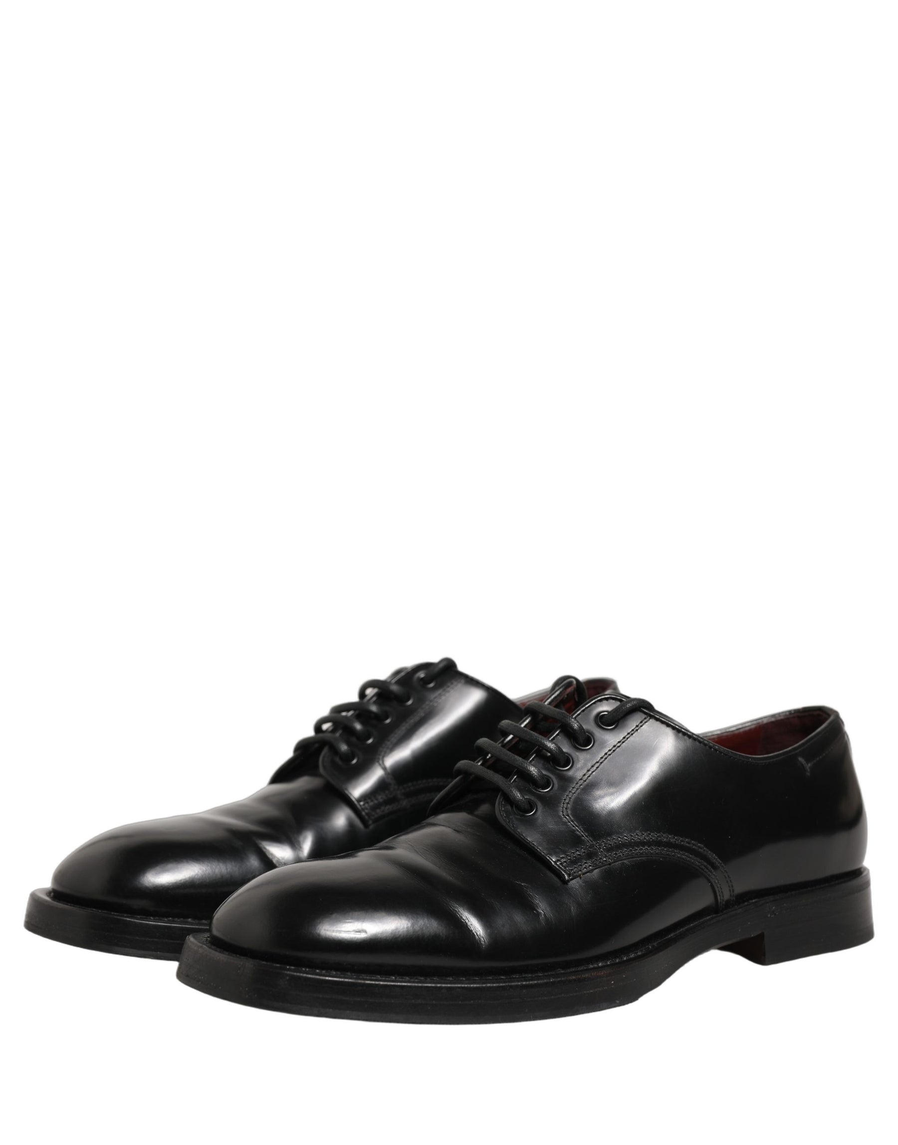 Dolce & Gabbana Black Leather Lace Up Derby Dress Men Shoes | Regal Royce