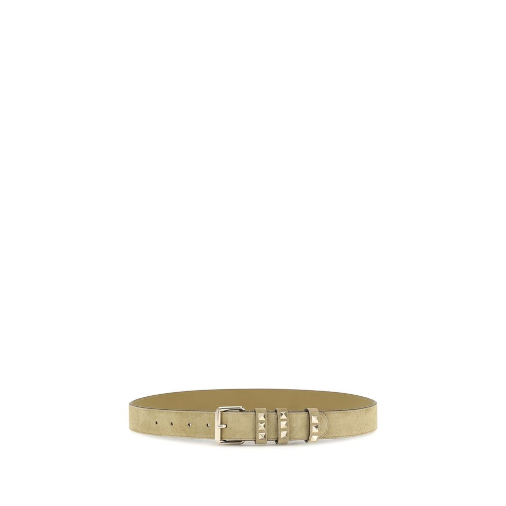 Valentino Garavani Beige Calf Leather Bos Taurus Belt | Regal Royce