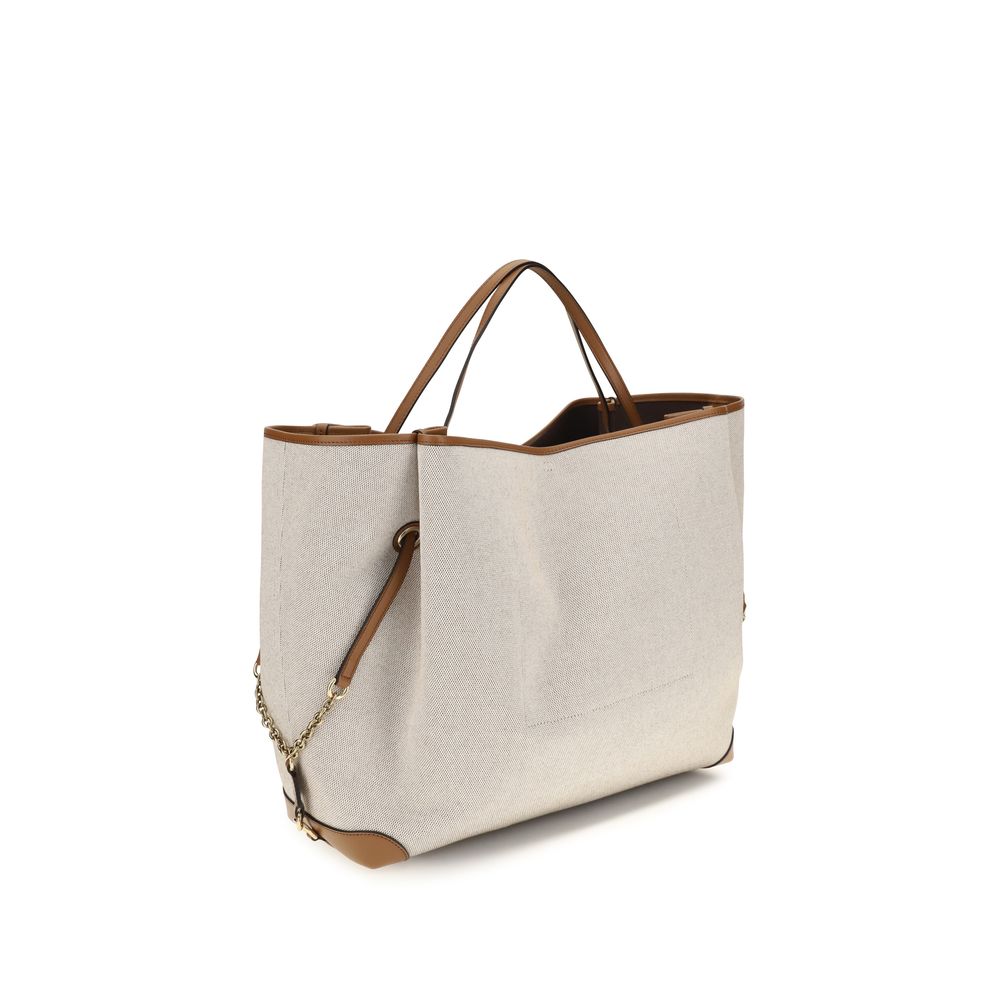 Chloé Beige Cotton Shoulder Bag | Regal Royce
