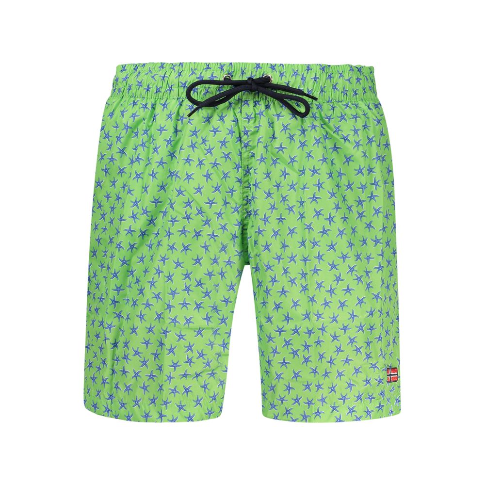 Norway 1963 Green Polyester Men's Swim Shorts | Regal Royce