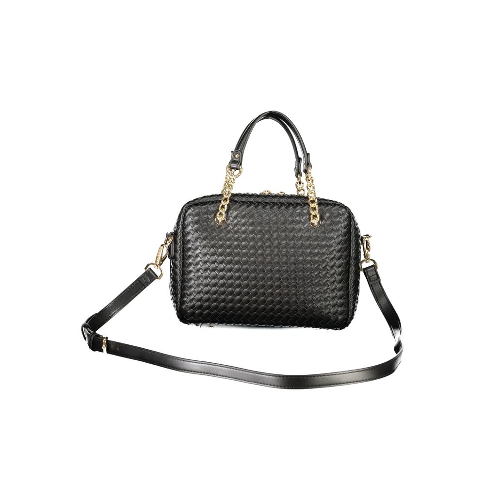Mario Valentino Black Polyurethane Women's Bag | Regal Royce