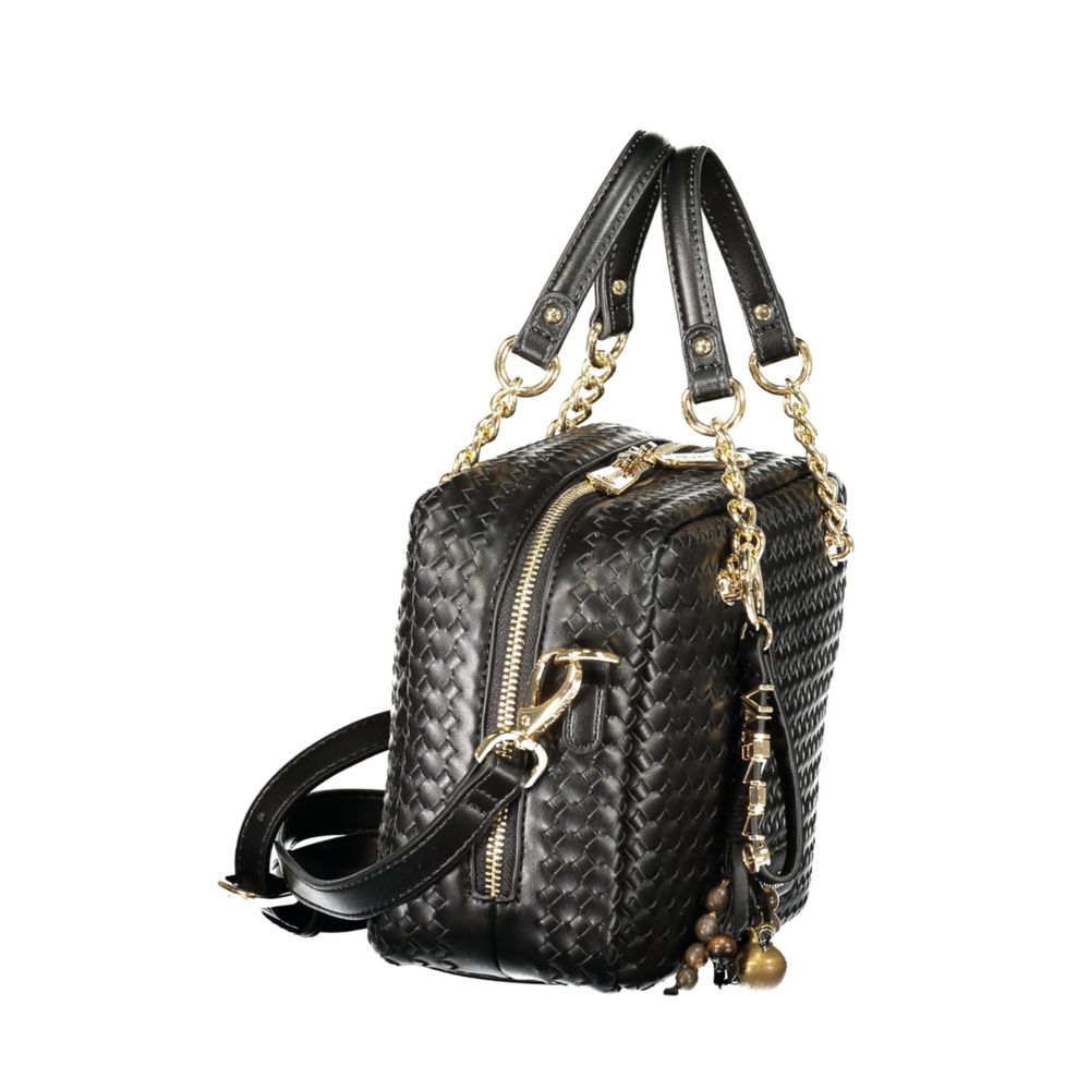Mario Valentino Black Polyurethane Women's Bag | Regal Royce