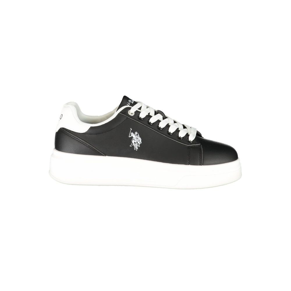 U.S. POLO ASSN. Black Polyurethane Men's Sneaker | Regal Royce
