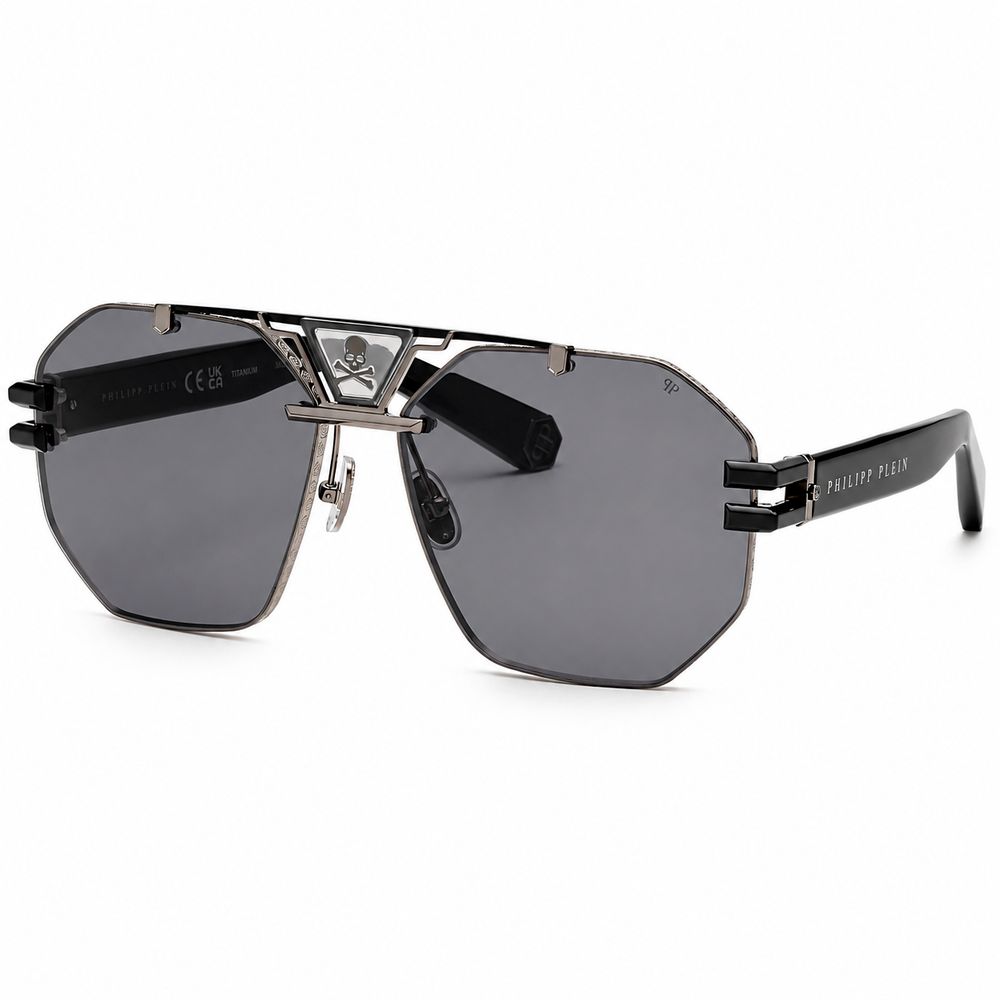 Philipp Plein Black Metal Sunglasses | Regal Royce