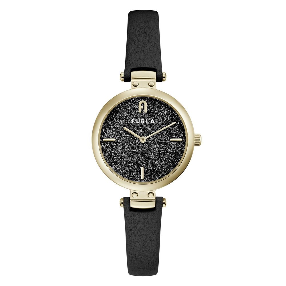 Furla Black Leather Dress Watch | Regal Royce