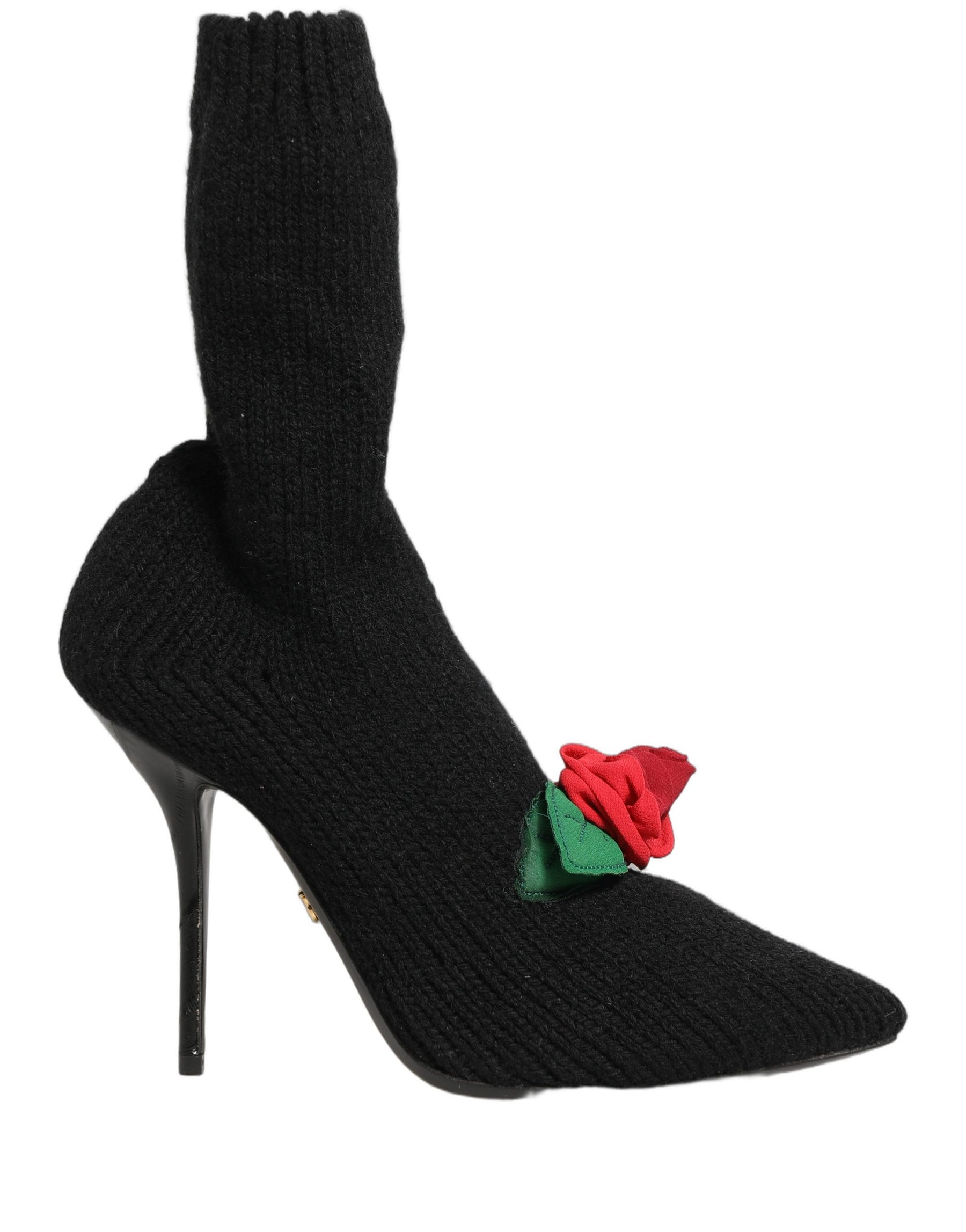 Dolce & Gabbana Black Stiletto Heels Mid Calf Boots Shoes | Regal Royce