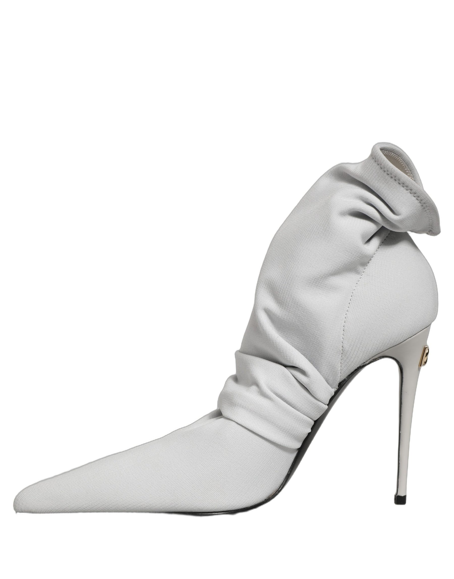 Dolce & Gabbana Gray Stretch Socks Heels Ankle Boots Shoes | Regal Royce
