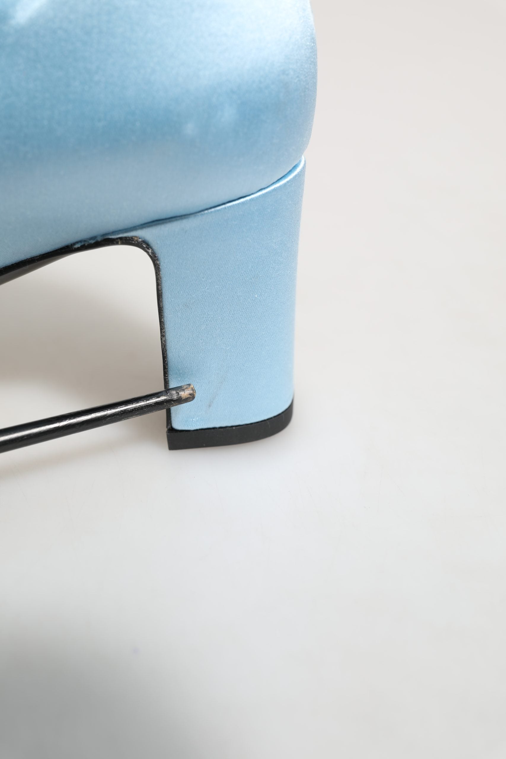 Dolce & Gabbana Light Blue Satin Knee High Boots Shoes | Regal Royce