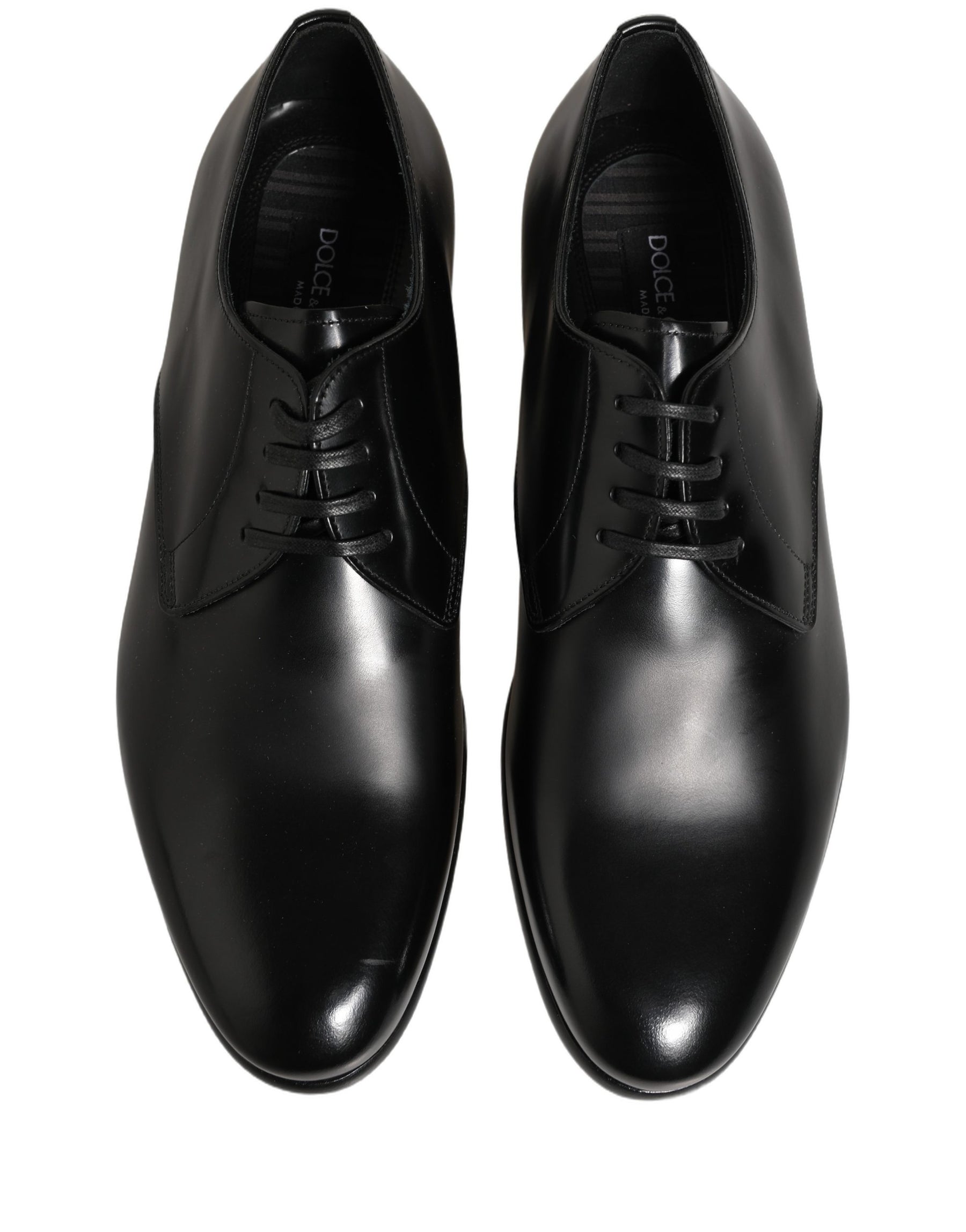 Dolce & Gabbana Black Leather Lace Up Derby Dress Shoes | Regal Royce