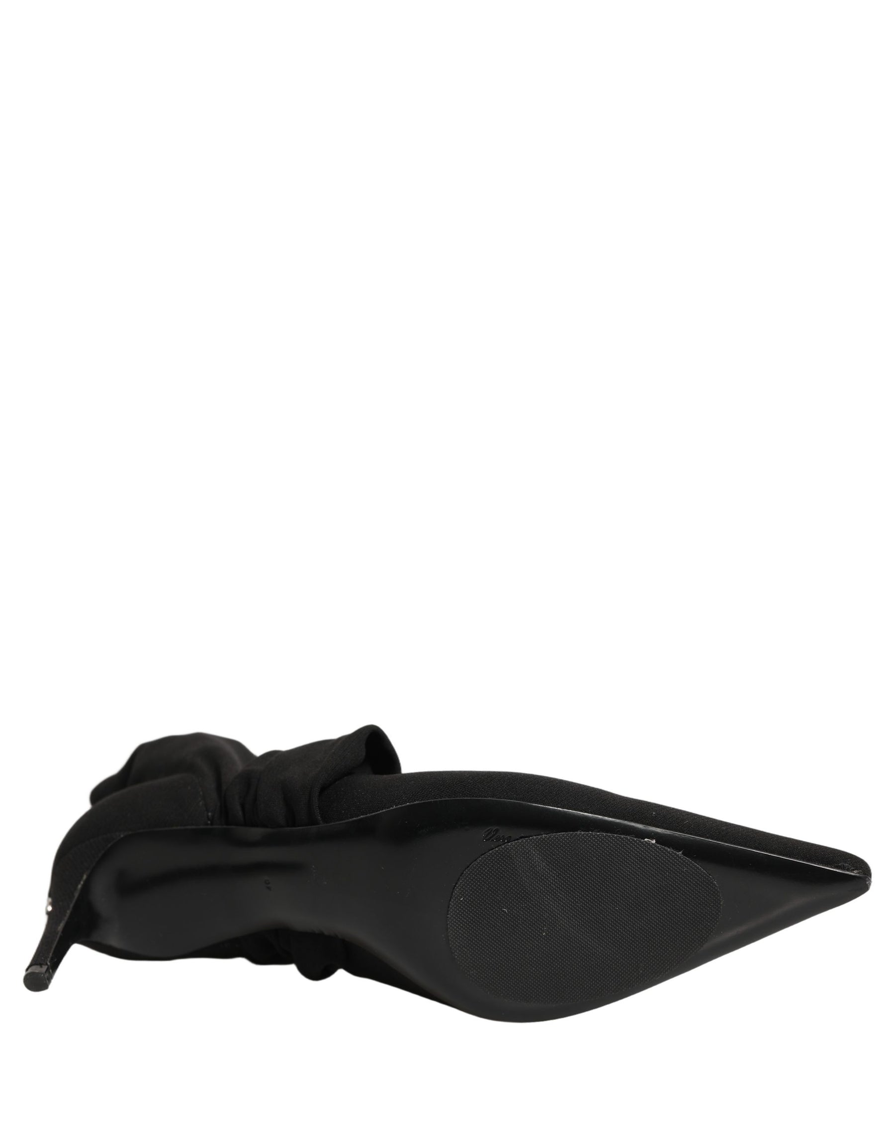 Dolce & Gabbana Black Stretch Socks Heels Ankle Boots Shoes | Regal Royce