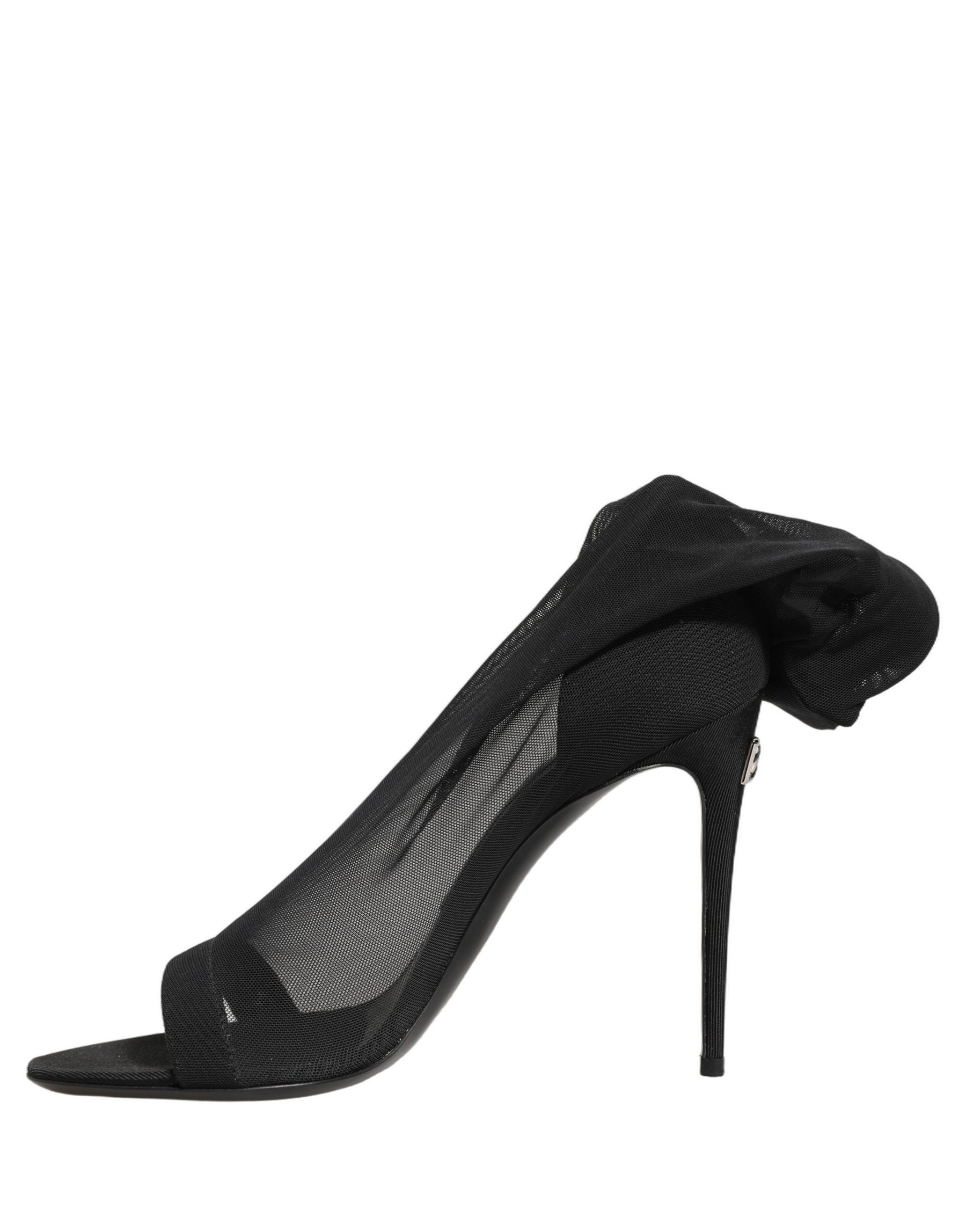 Dolce & Gabbana Black Nylon Mesh Sock Style Boots Shoes | Regal Royce