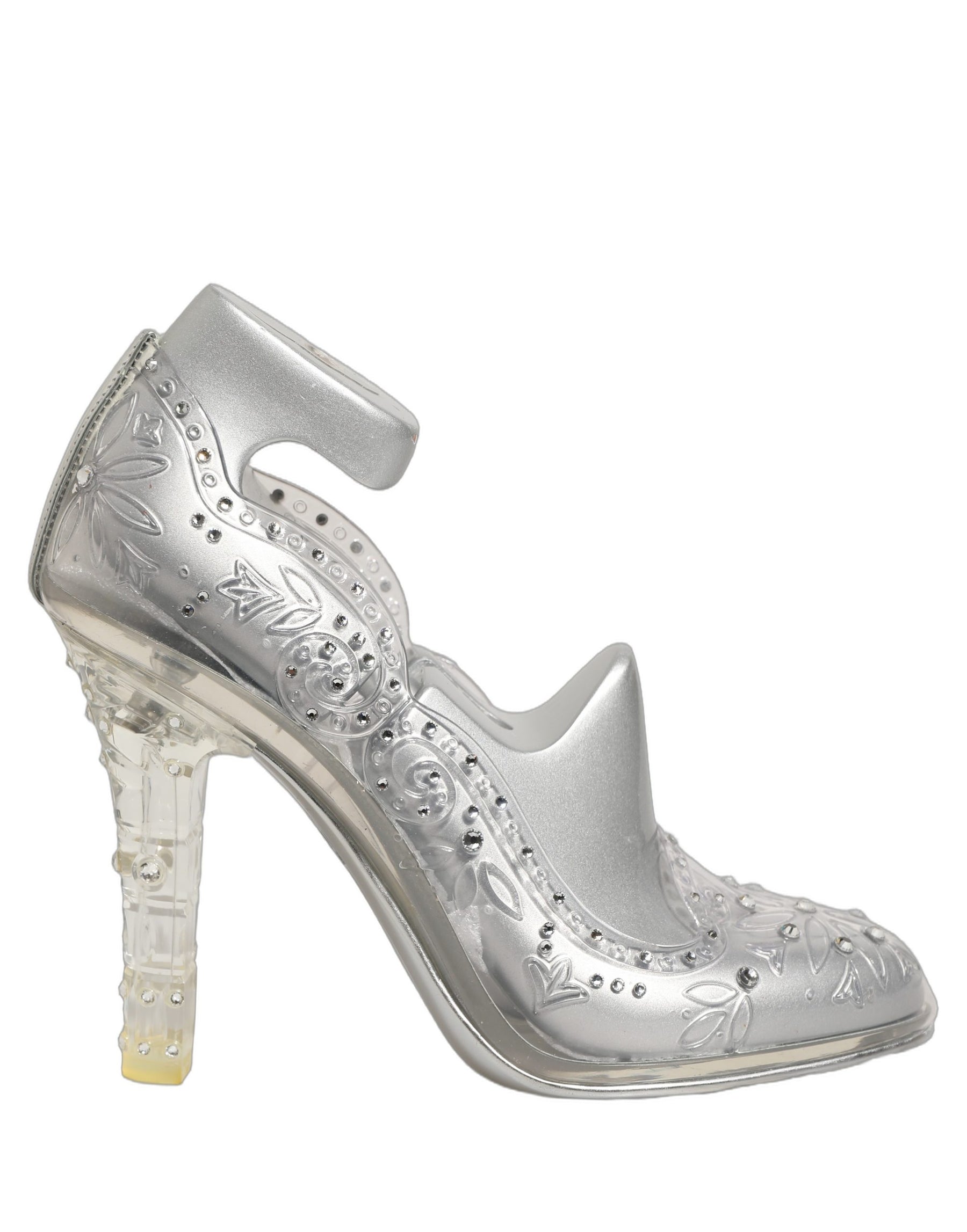 Dolce & Gabbana Clear CINDERELLA Floral Crystal Heels Shoes | Regal Royce