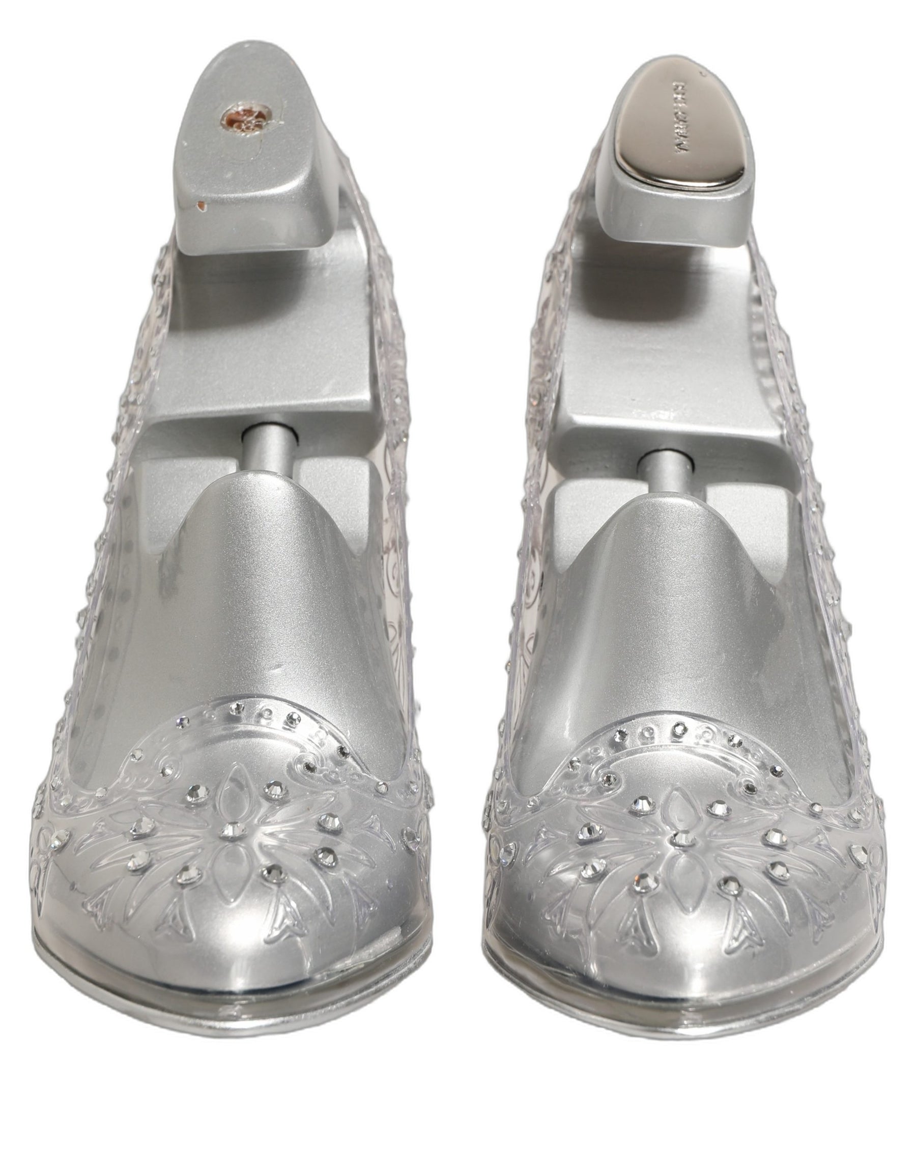 Dolce & Gabbana Clear CINDERELLA Floral Crystal Heels Shoes | Regal Royce