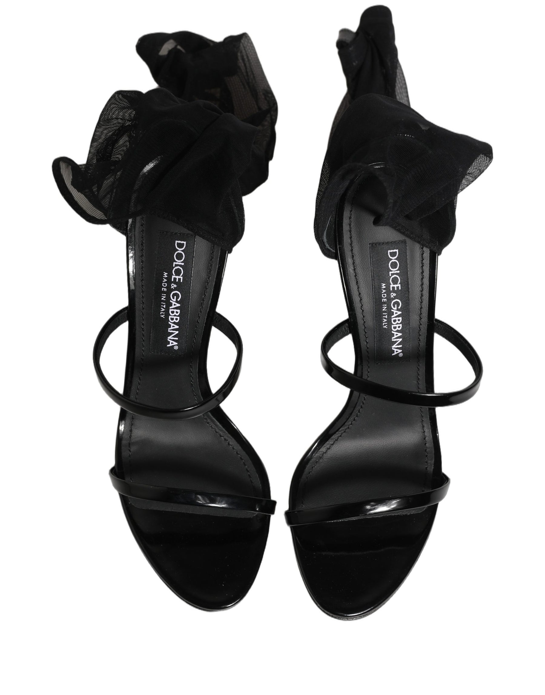 Dolce & Gabbana Black Stiletto Sandals Socks High Boots Shoes | Regal Royce