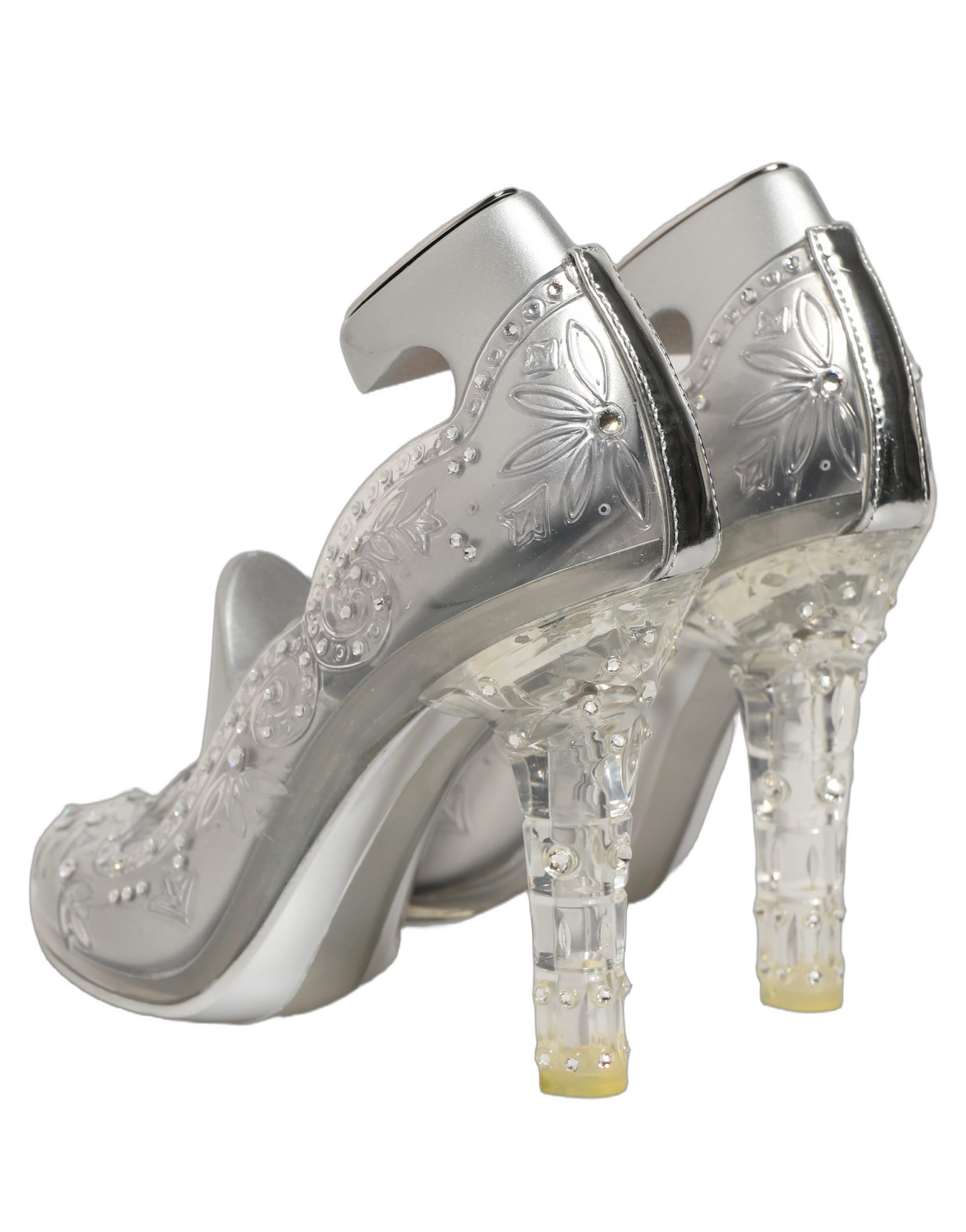 Dolce & Gabbana CINDERELLA Floral Crystal Heels Clear | Regal Royce