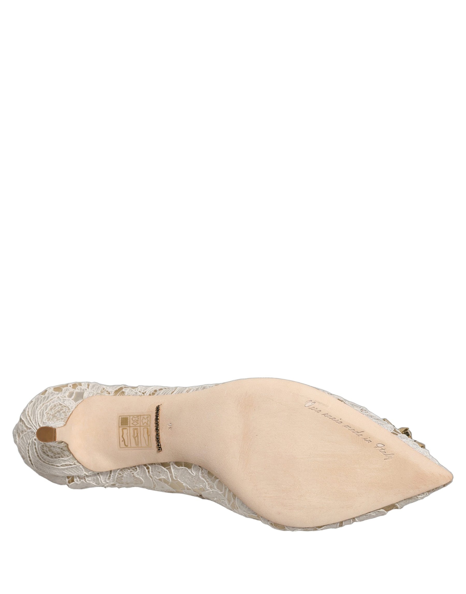 Dolce & Gabbana White Taormina Lace Crystal Pumps Shoes | Regal Royce