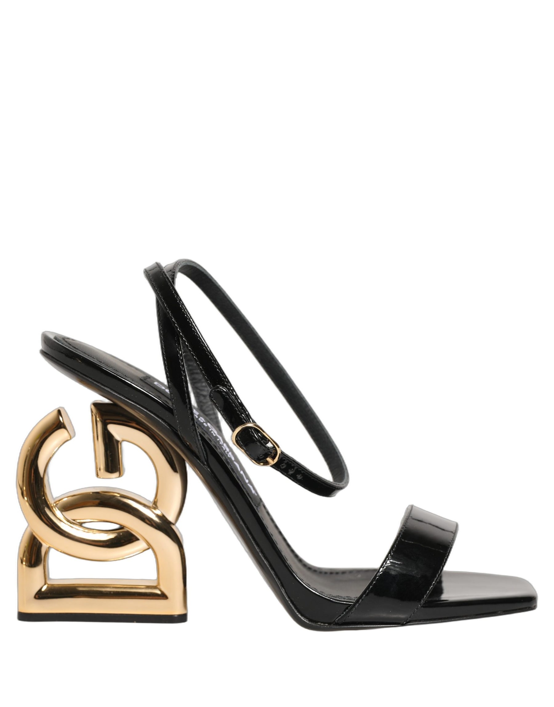 Dolce & Gabbana Black Leather Ankle Strap Heels Sandals Shoes | Regal Royce