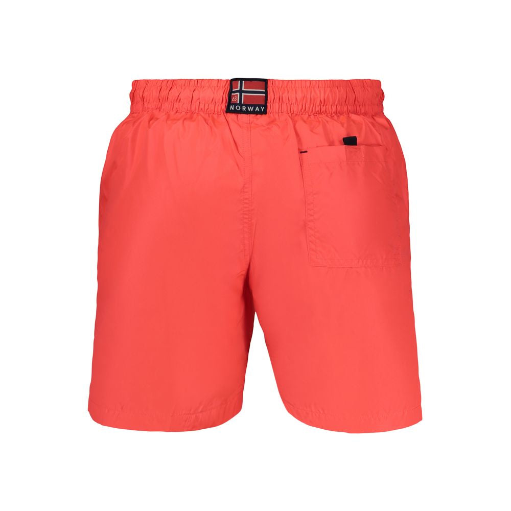 Norway 1963 Red Polyamide Men's Swim Boxer | Regal Royce